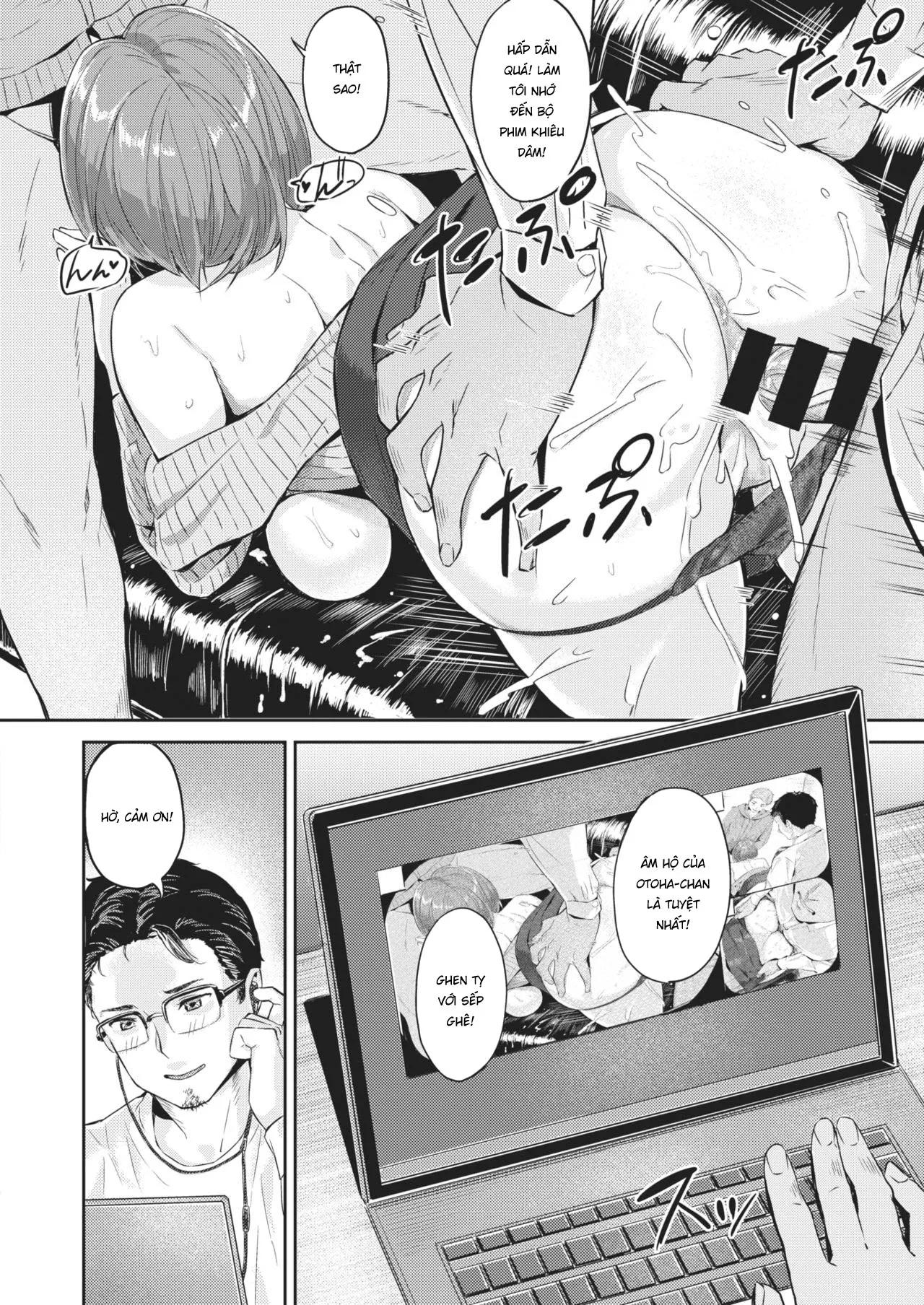 HentaiVN.net - Ảnh 18 - Vợ sếp để em lo [Netorase; ネトラセ] - Chap 1