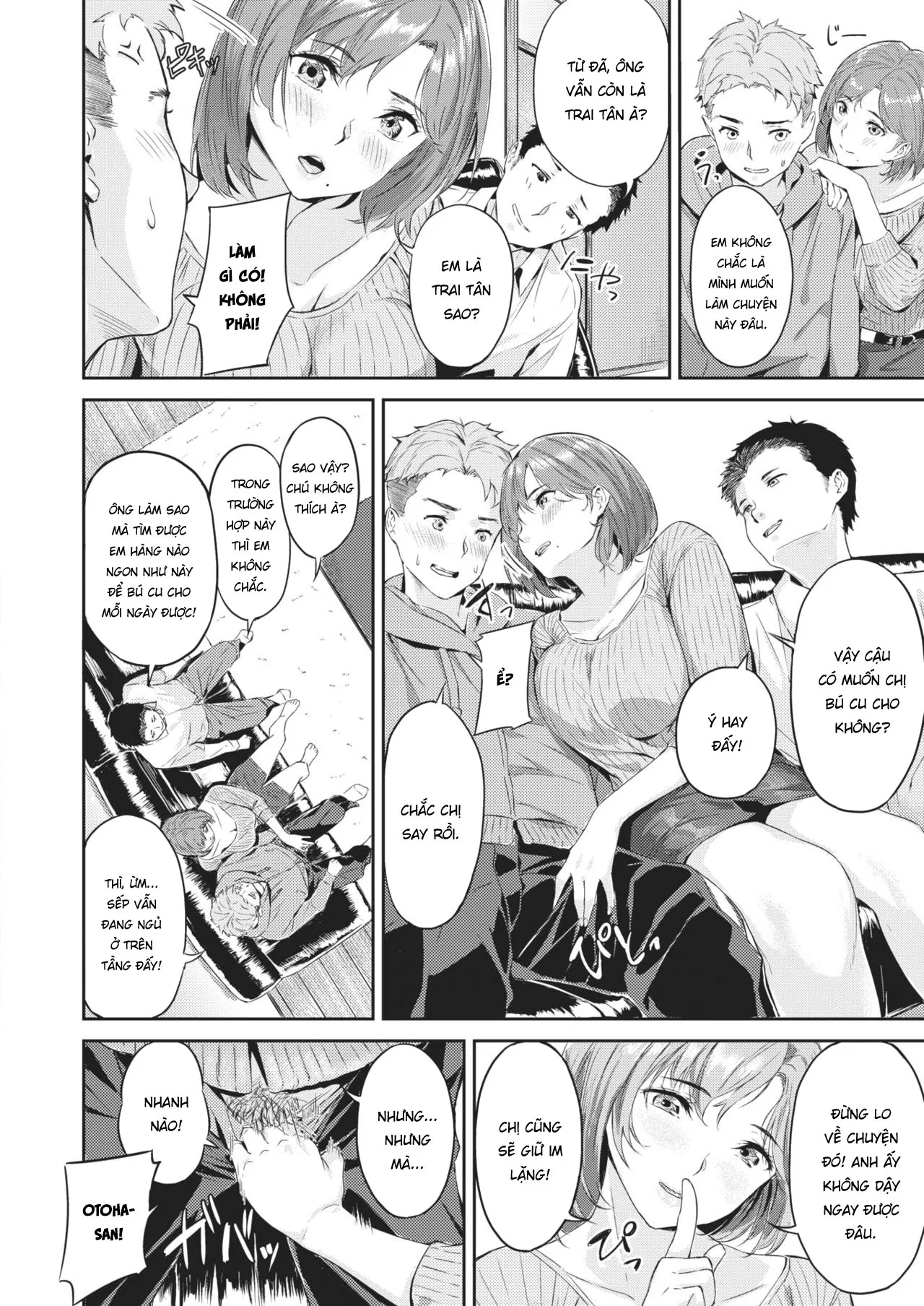 HentaiVN.net - Ảnh 8 - Vợ sếp để em lo [Netorase; ネトラセ] - Chap 1