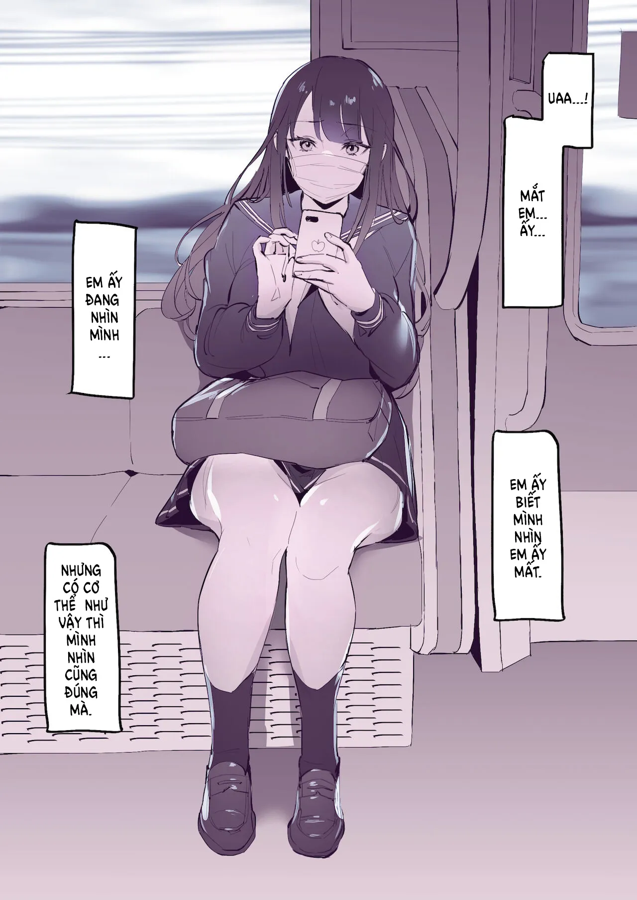 HentaiVN.net - Ảnh 3 - đi tàu gặp nữ sinh [Misetsuke ; Showing] - Chap 1