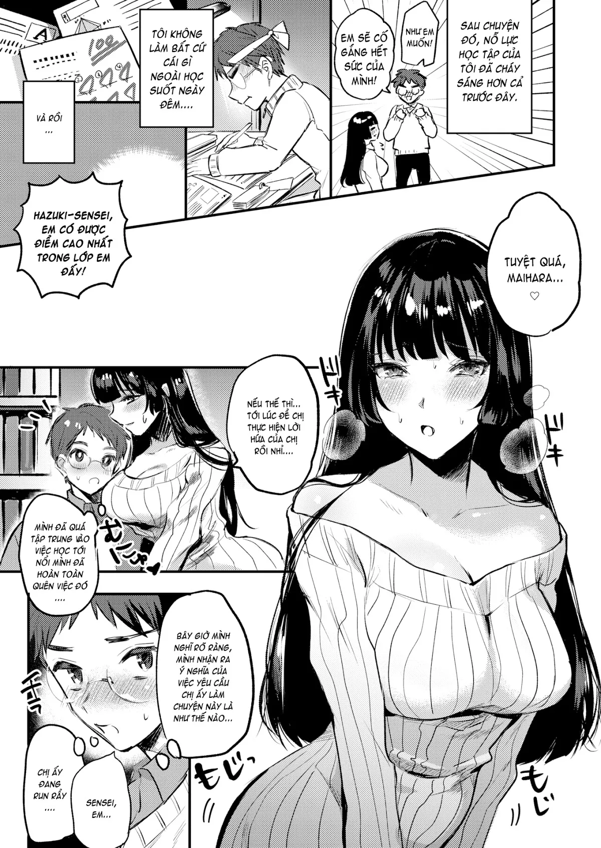 HentaiVN.net - Ảnh 13 - Hazuki-sensei’s Too Sexy for Me to Concentrate! [Comic Shitsurakuten 2017-03] - Chap 1