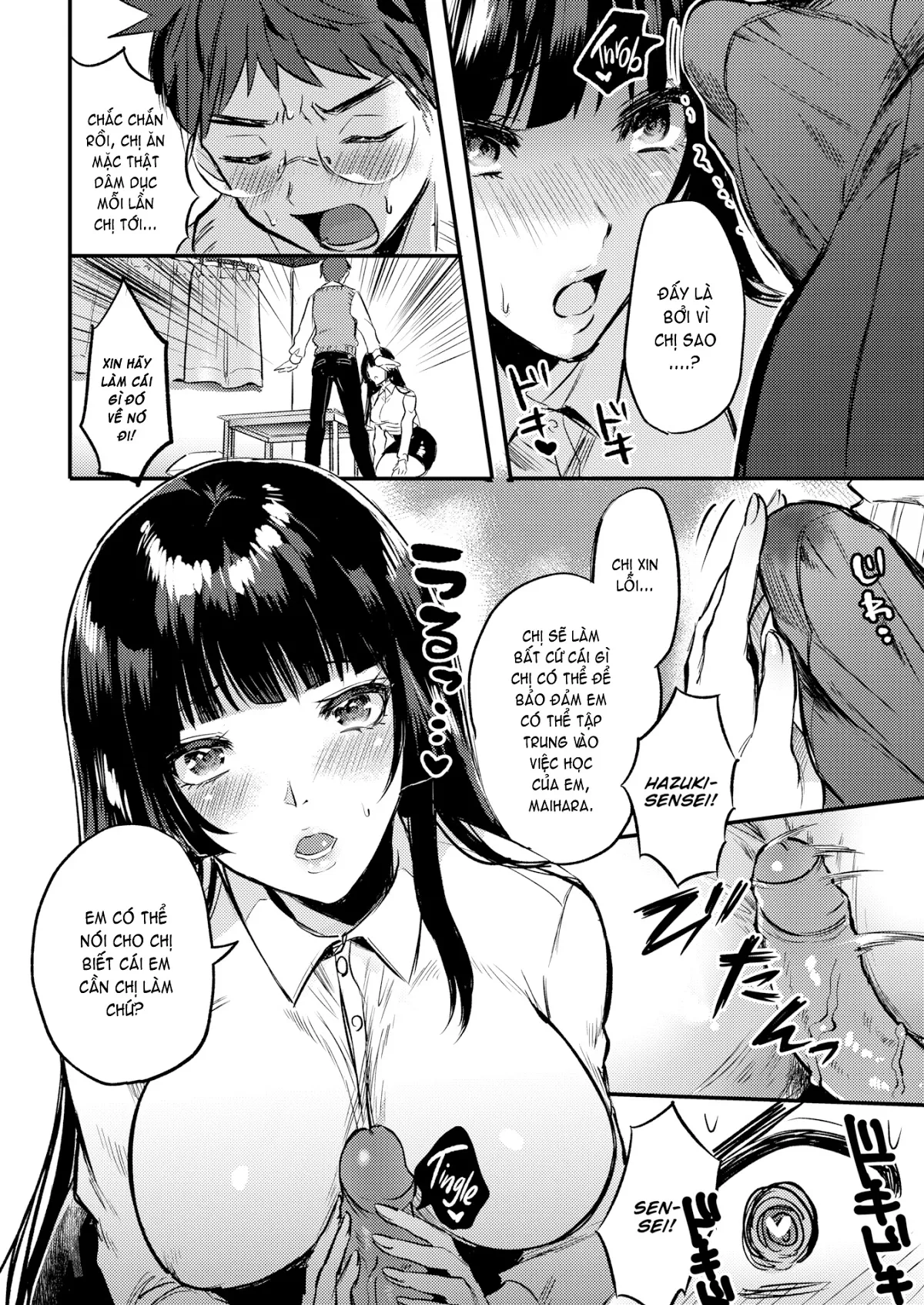 HentaiVN.net - Ảnh 8 - Hazuki-sensei’s Too Sexy for Me to Concentrate! [Comic Shitsurakuten 2017-03] - Chap 1