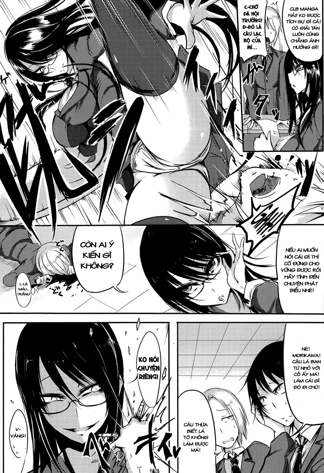 HentaiVN.net - Ảnh 3 - Hai mặt của hội trưởng [Dirty and beauty] - Chap 1