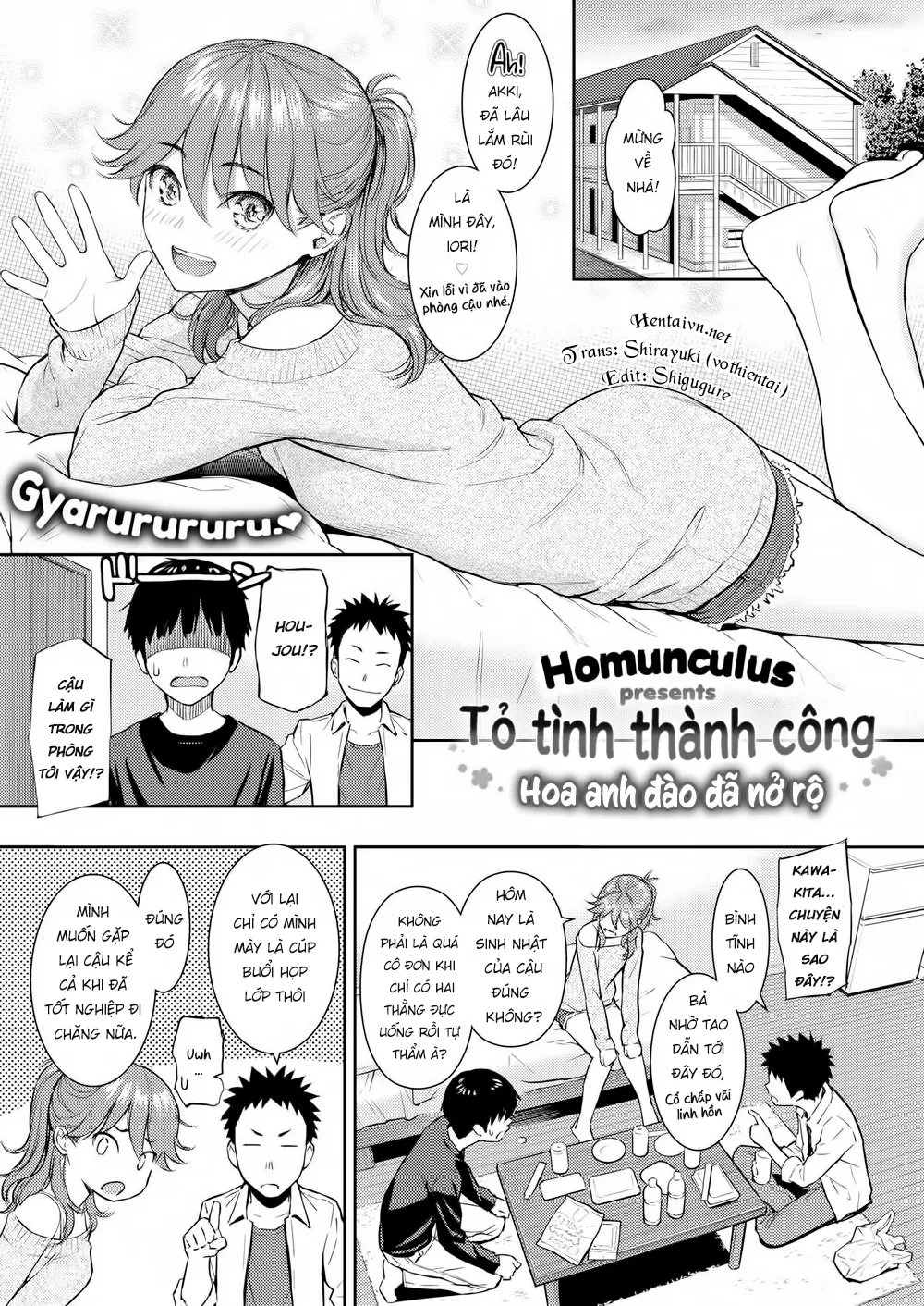 HentaiVN.net - Ảnh 3 - Tỏ tình thành công - Hoa anh đào đã nở rộ [Sakura Saku - The cherry blossom has come!] - Chap 1