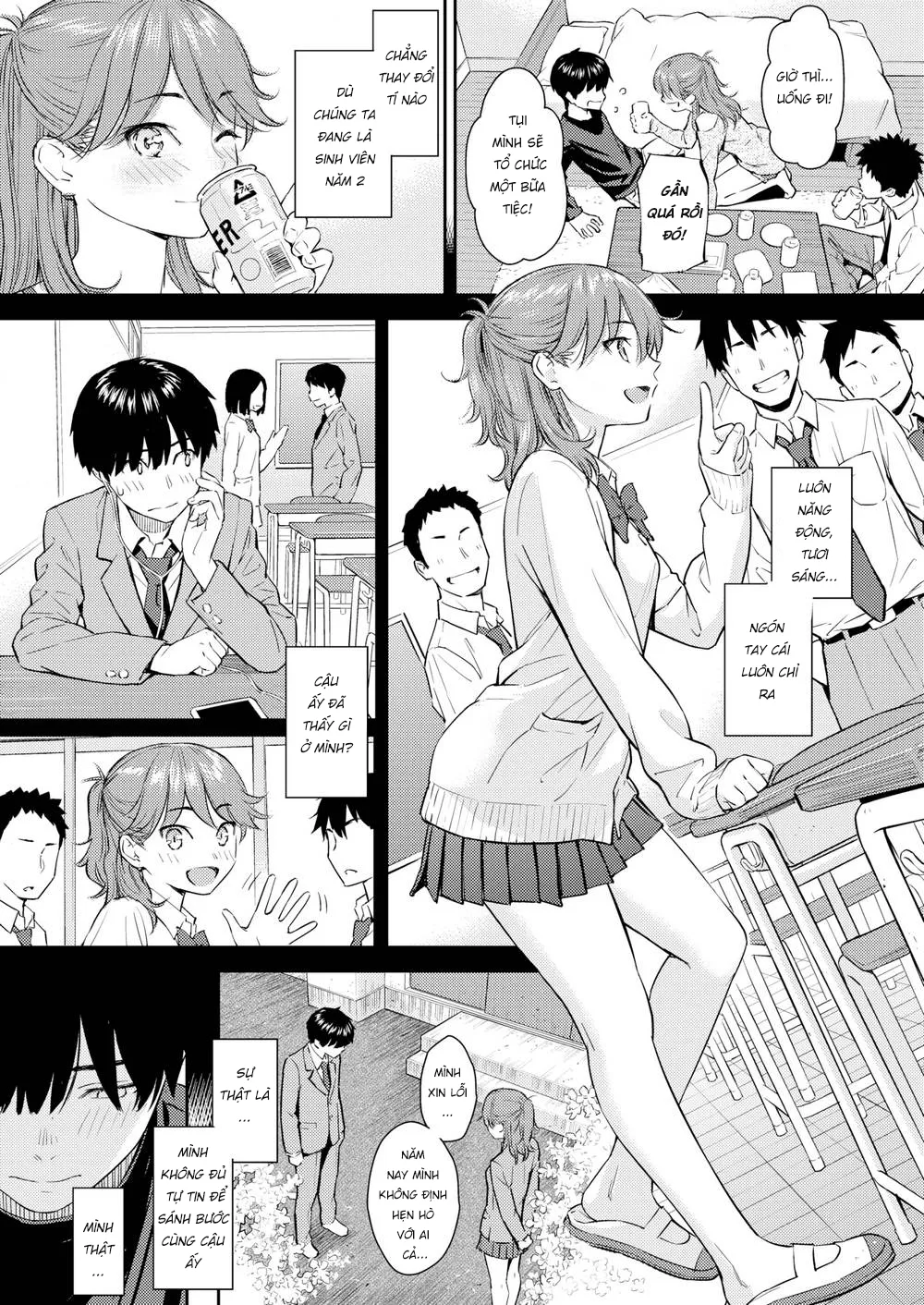 HentaiVN.net - Ảnh 5 - Tỏ tình thành công - Hoa anh đào đã nở rộ [Sakura Saku - The cherry blossom has come!] - Chap 1