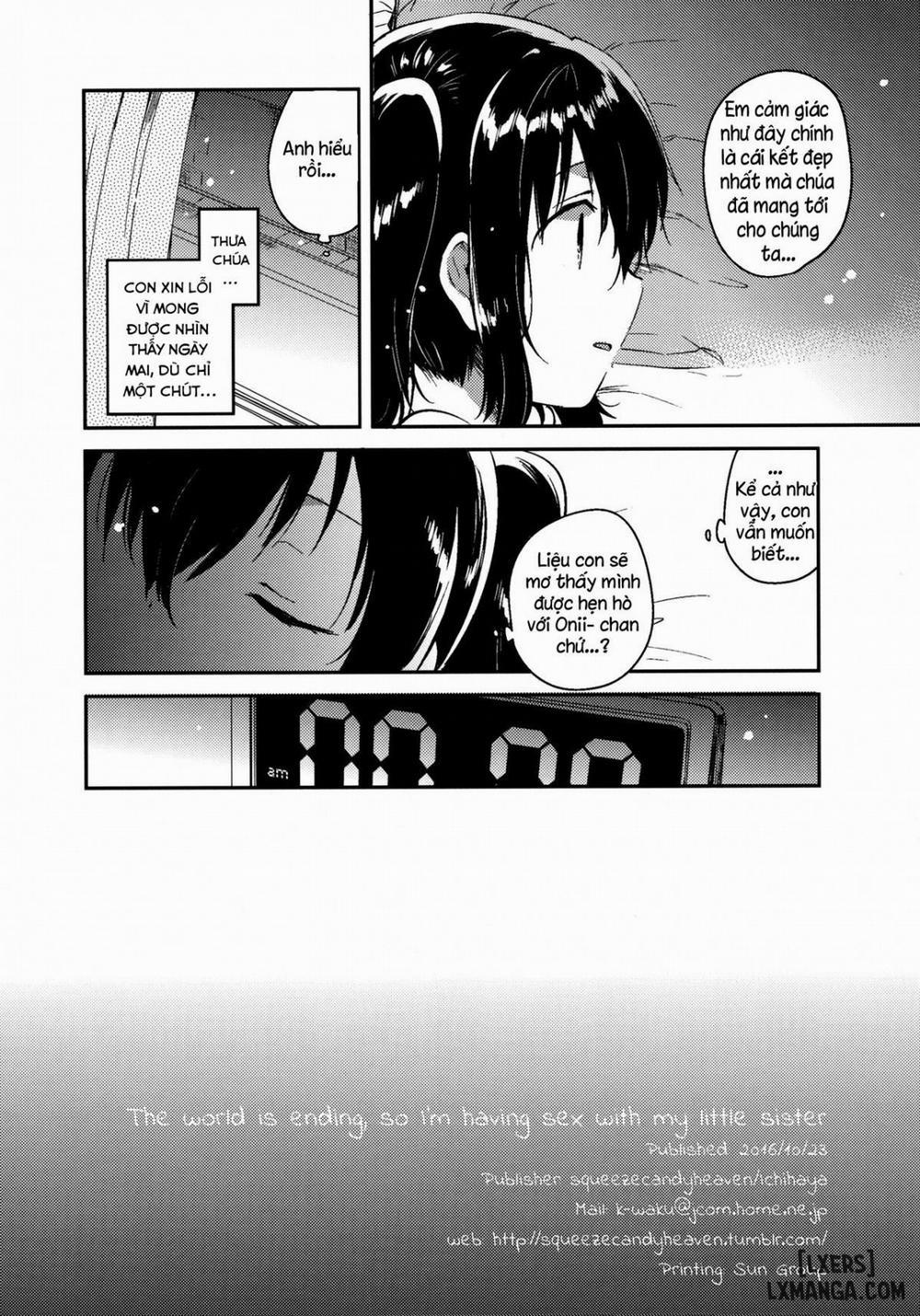 HentaiVN.net - Ảnh 25 - Sekai ga Metsubou Suru node Imouto to Sex Suru [The world is ending, so Im having sex with my little sister] - Chap 1