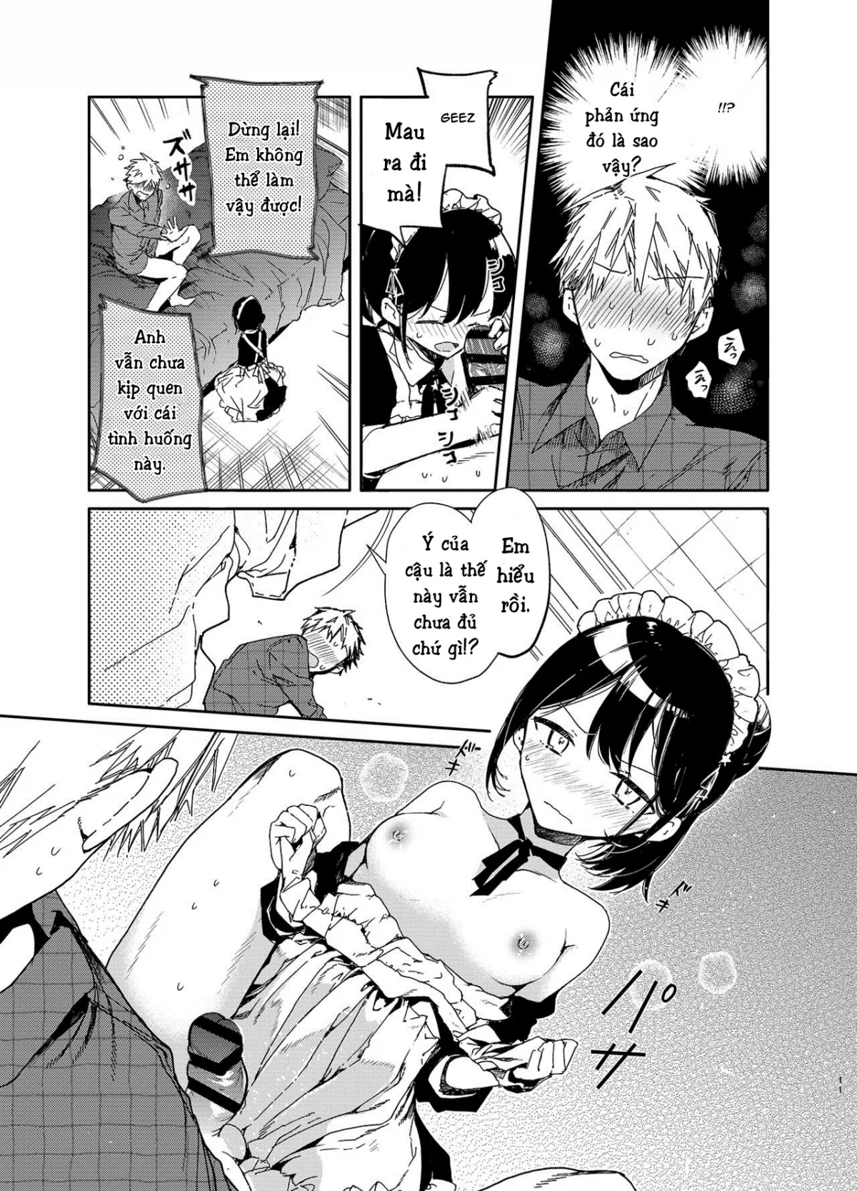 HentaiVN.net - Ảnh 11 - Jitome Maid-san to Love [Love Ecchi] - Chap 1