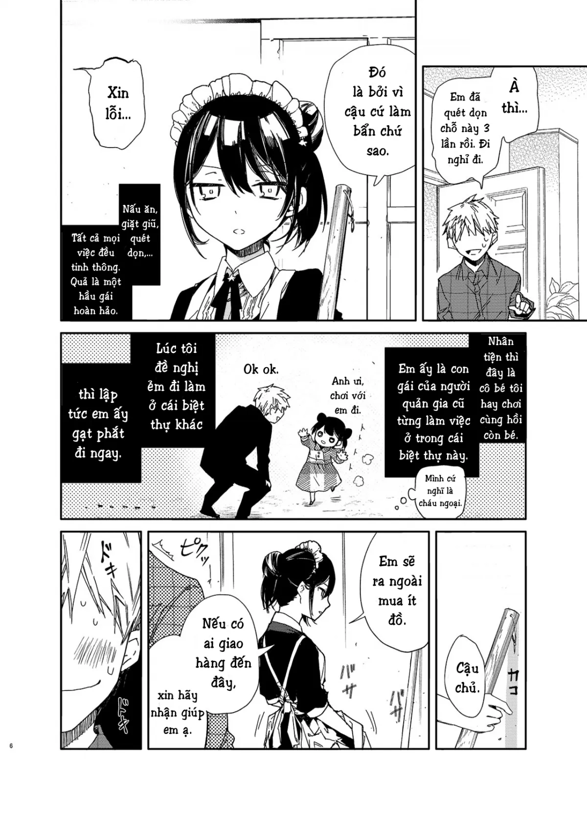 HentaiVN.net - Ảnh 6 - Jitome Maid-san to Love [Love Ecchi] - Chap 1