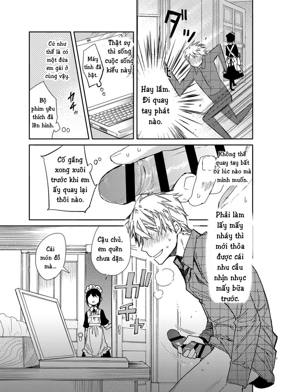 HentaiVN.net - Ảnh 7 - Jitome Maid-san to Love [Love Ecchi] - Chap 1