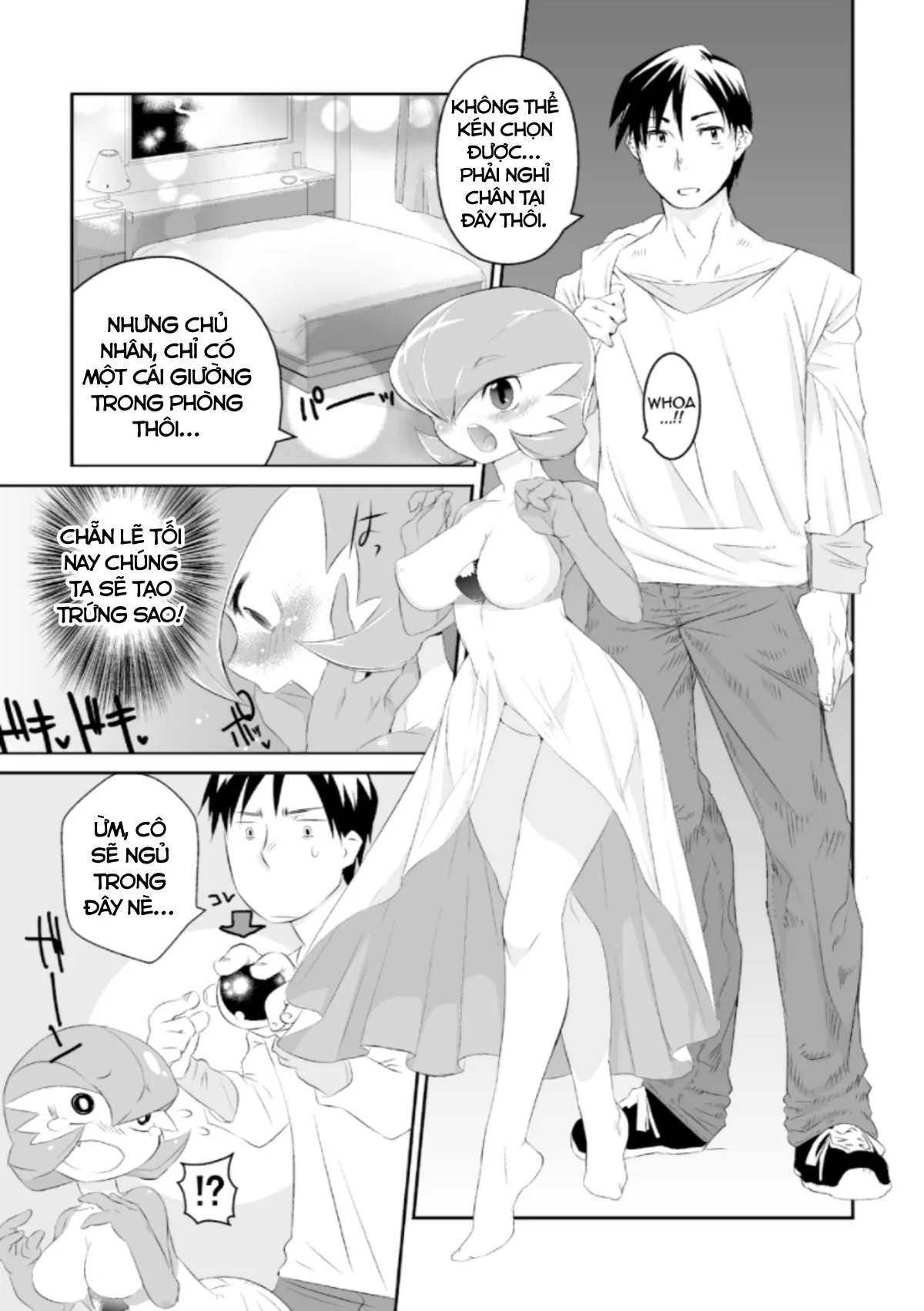HentaiVN.net - Ảnh 5 - Tình một đêm ở khách sạn tình yêu [Trainer to Temochi Pokemon ga Love Hotel ni Tomatta Baai] - Chap 1