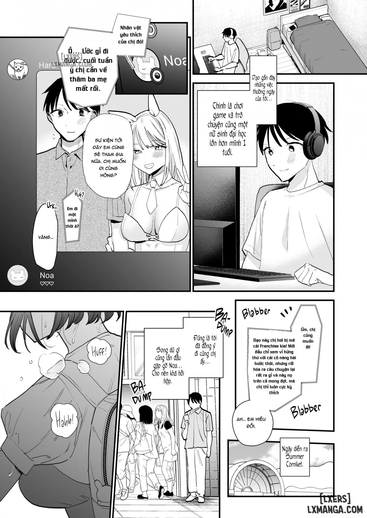 HentaiVN.net - Ảnh 3 - Kyonyuu Otaku Joshi to NeCafe de Off-Pako - Chap 1