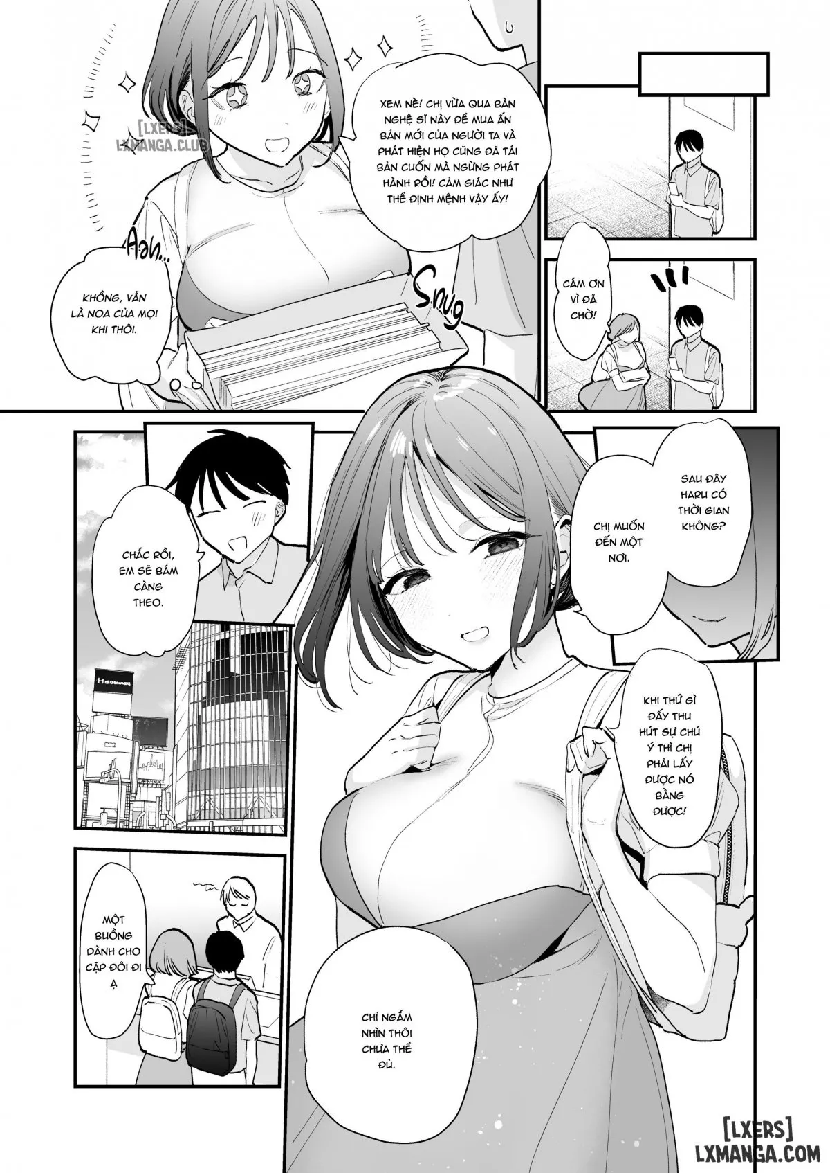 HentaiVN.net - Ảnh 7 - Kyonyuu Otaku Joshi to NeCafe de Off-Pako - Chap 1