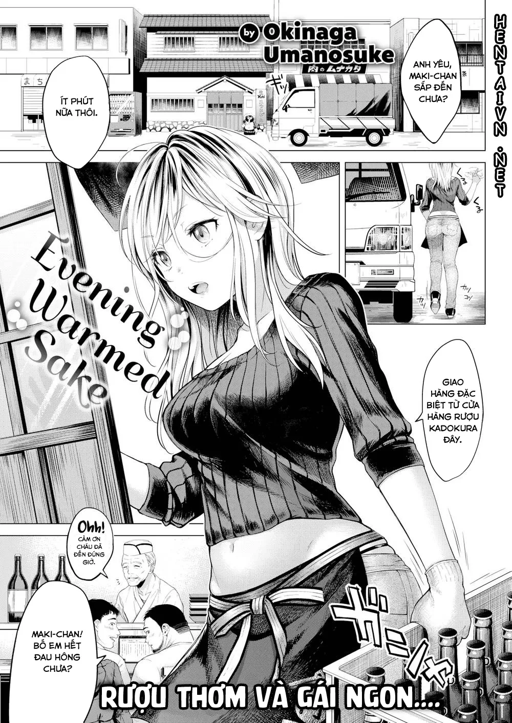 HentaiVN.net - Ảnh 3 - Nếm rượu, nếm luôn cả em [Evening Warmed Sake] - Chap 1