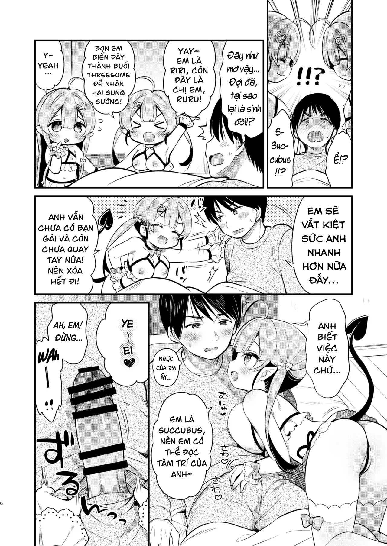 HentaiVN.net - Ảnh 5 - Totsugeki Futago Succubus-chan [Attack of Succubus Twins] - Chap 2