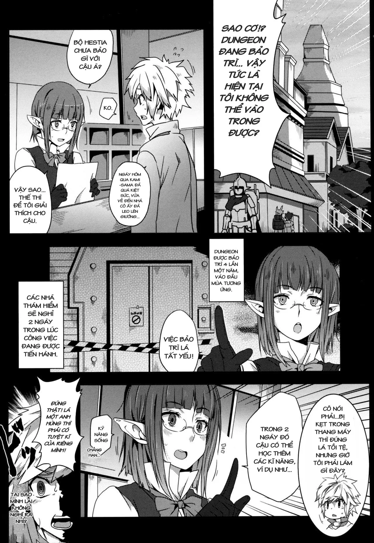 HentaiVN.net - Ảnh 5 - What Should I Do When the Dungeon is Under Maintenance? (Dungeon Ni Deai O Motomeru No Wa Machigatteiru Darou Ka) - Chap 1