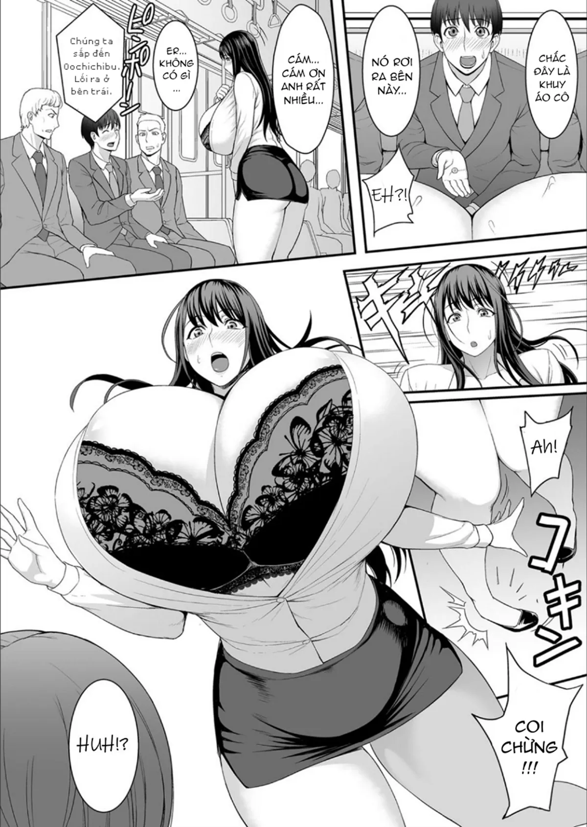 HentaiVN.net - Ảnh 5 - Commuting Tit's Rush [Tsuukin Π’s Rush] - Chap 1