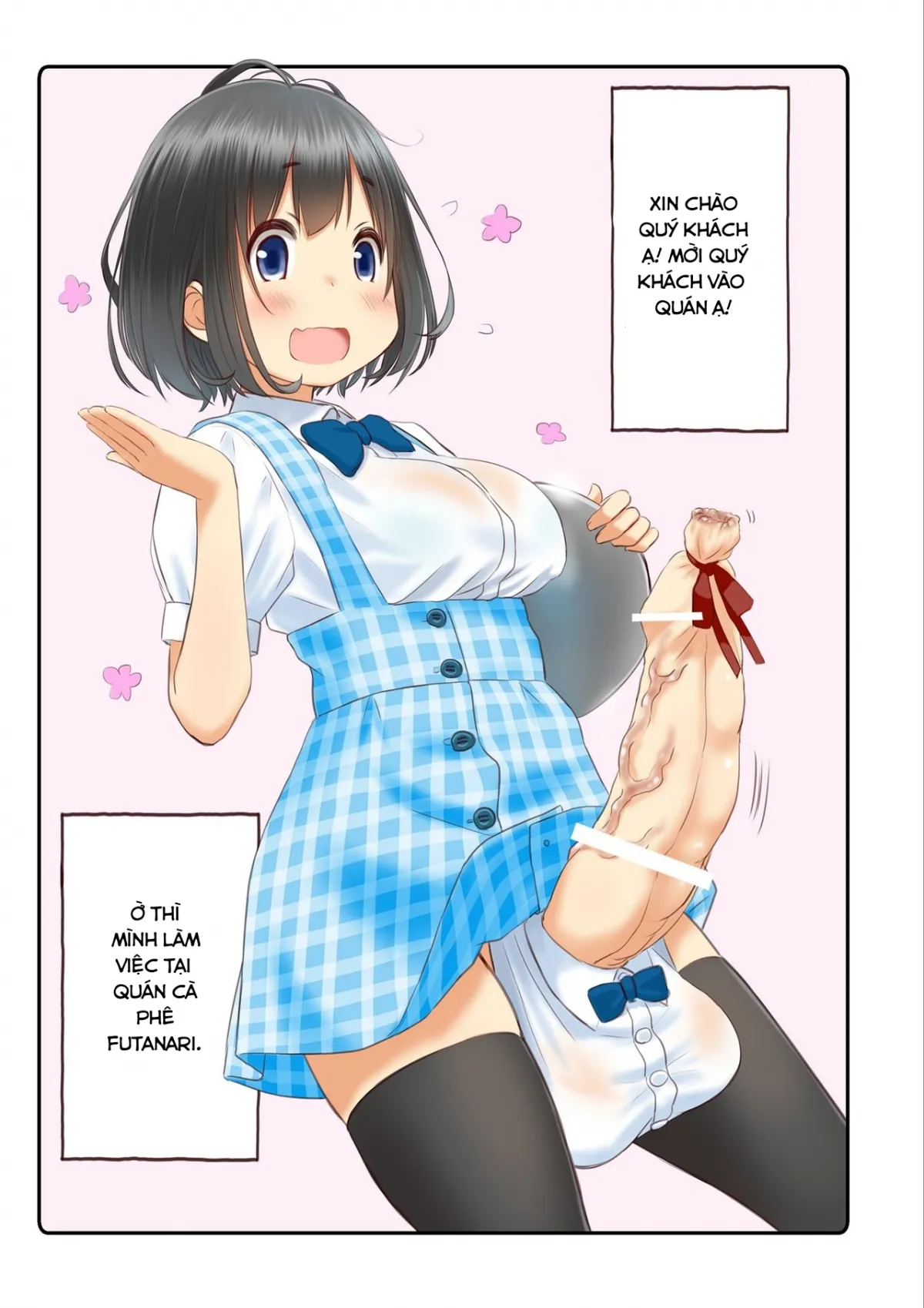 HentaiVN.net - Ảnh 4 - Một ngày làm việc vất vả [Welcome to futanari cafe] - Chap 1