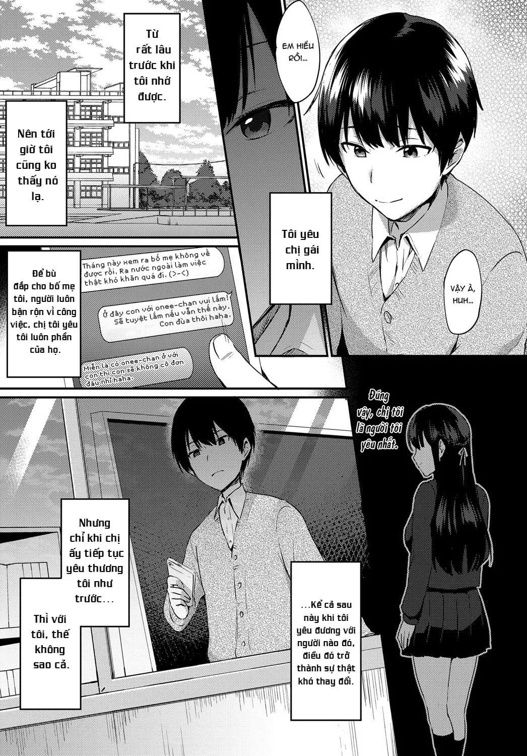 HentaiVN.net - Ảnh 3 - Vì có vẻ chị tôi đã yêu rồi [Ane ga Koi wo shitarashiinode] - Chap 1