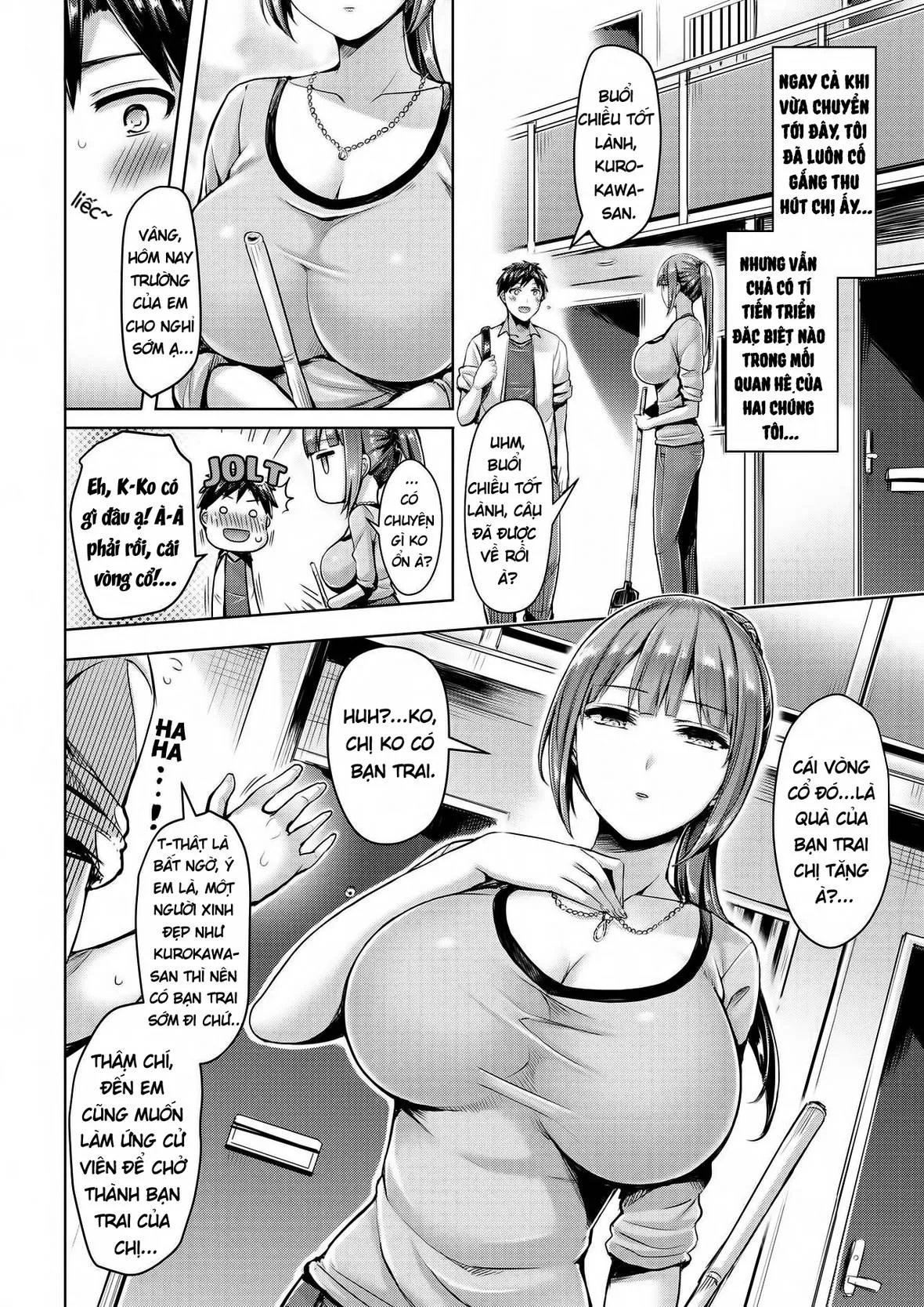 HentaiVN.net - Ảnh 3 - Anh Sinh Viên Và Chị Chủ Phòng Trọ [Wakaranai Yo! Kurokawa-San!] - Chap 1