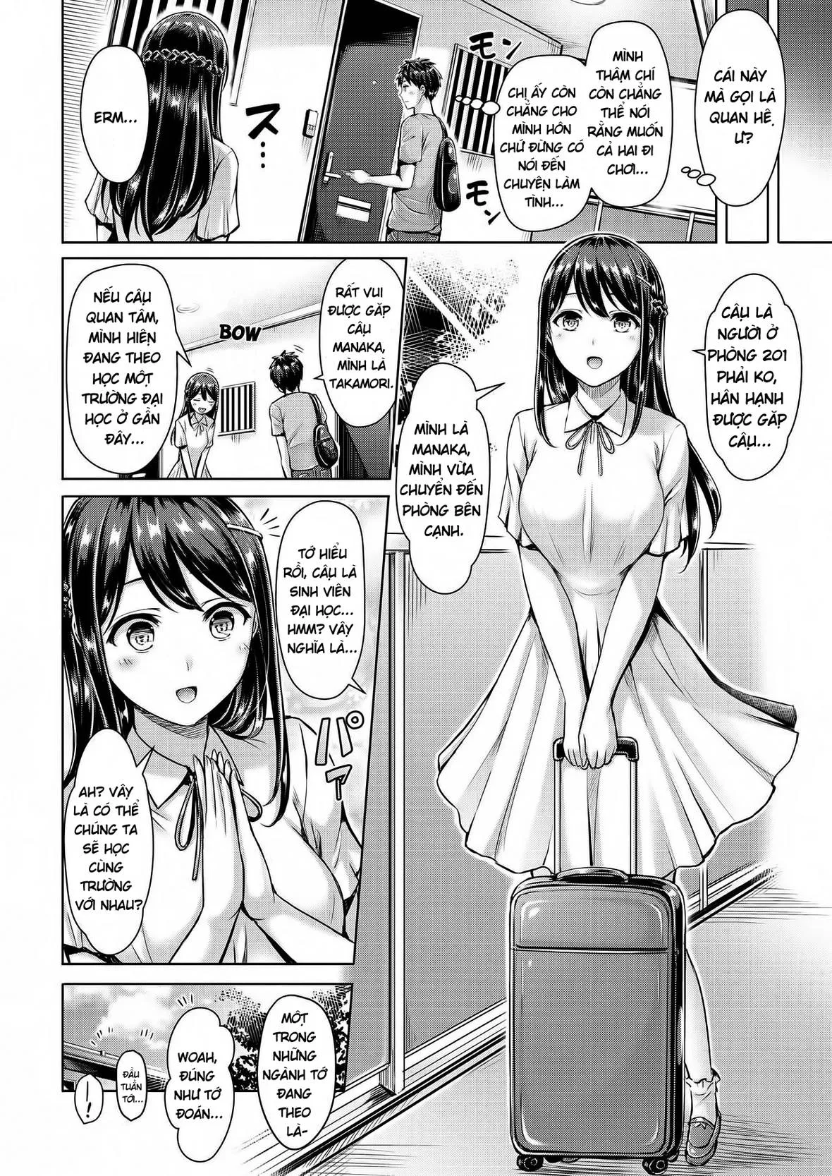 HentaiVN.net - Ảnh 5 - Anh Sinh Viên Và Chị Chủ Phòng Trọ [Wakaranai Yo! Kurokawa-San!] - Chap 1