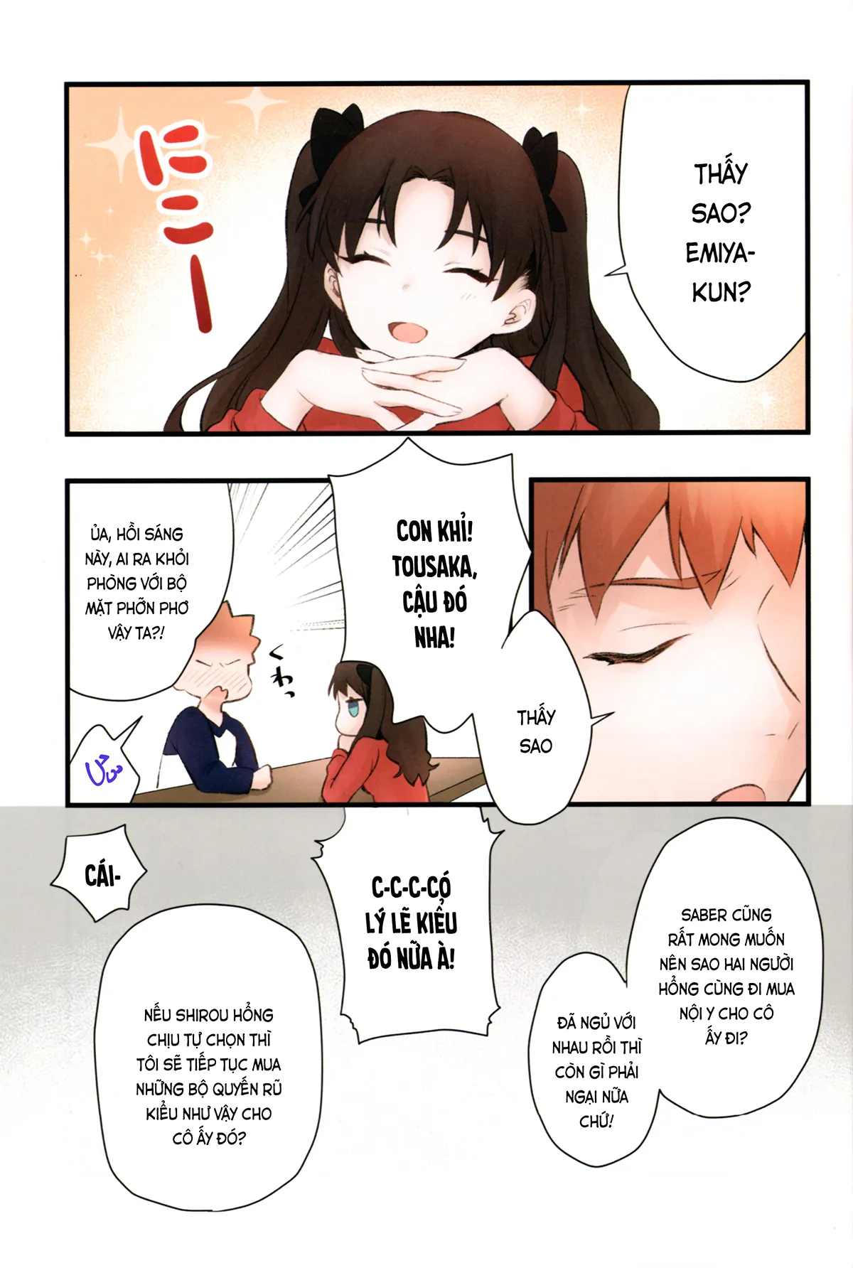 HentaiVN.net - Ảnh 23 - Nội y kiểu đó còn quá sớm với tôi (Fate／stay night) [Souiu Shitagi wa Ore ni wa Hayai (Fate stay night); そういう下着は俺には早い (Fate／stay night)] - Chap 1