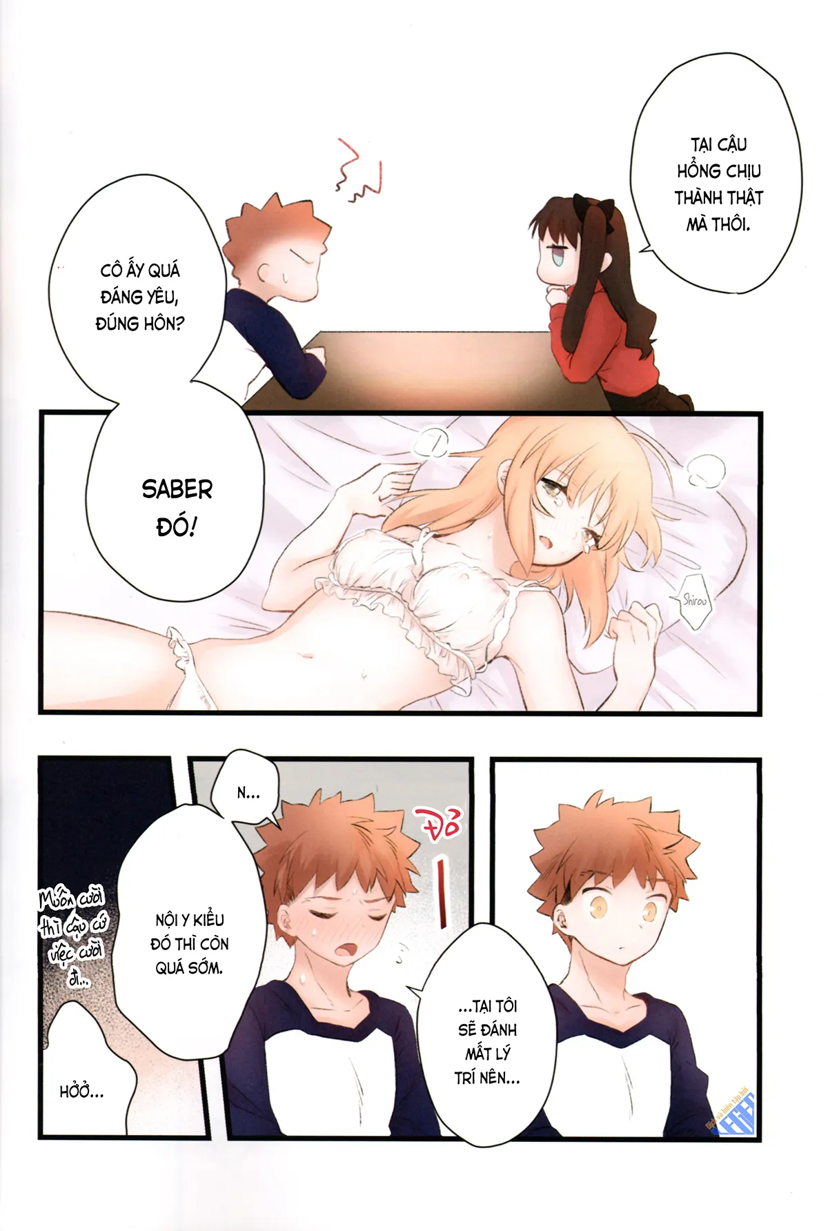 HentaiVN.net - Ảnh 24 - Nội y kiểu đó còn quá sớm với tôi (Fate／stay night) [Souiu Shitagi wa Ore ni wa Hayai (Fate stay night); そういう下着は俺には早い (Fate／stay night)] - Chap 1