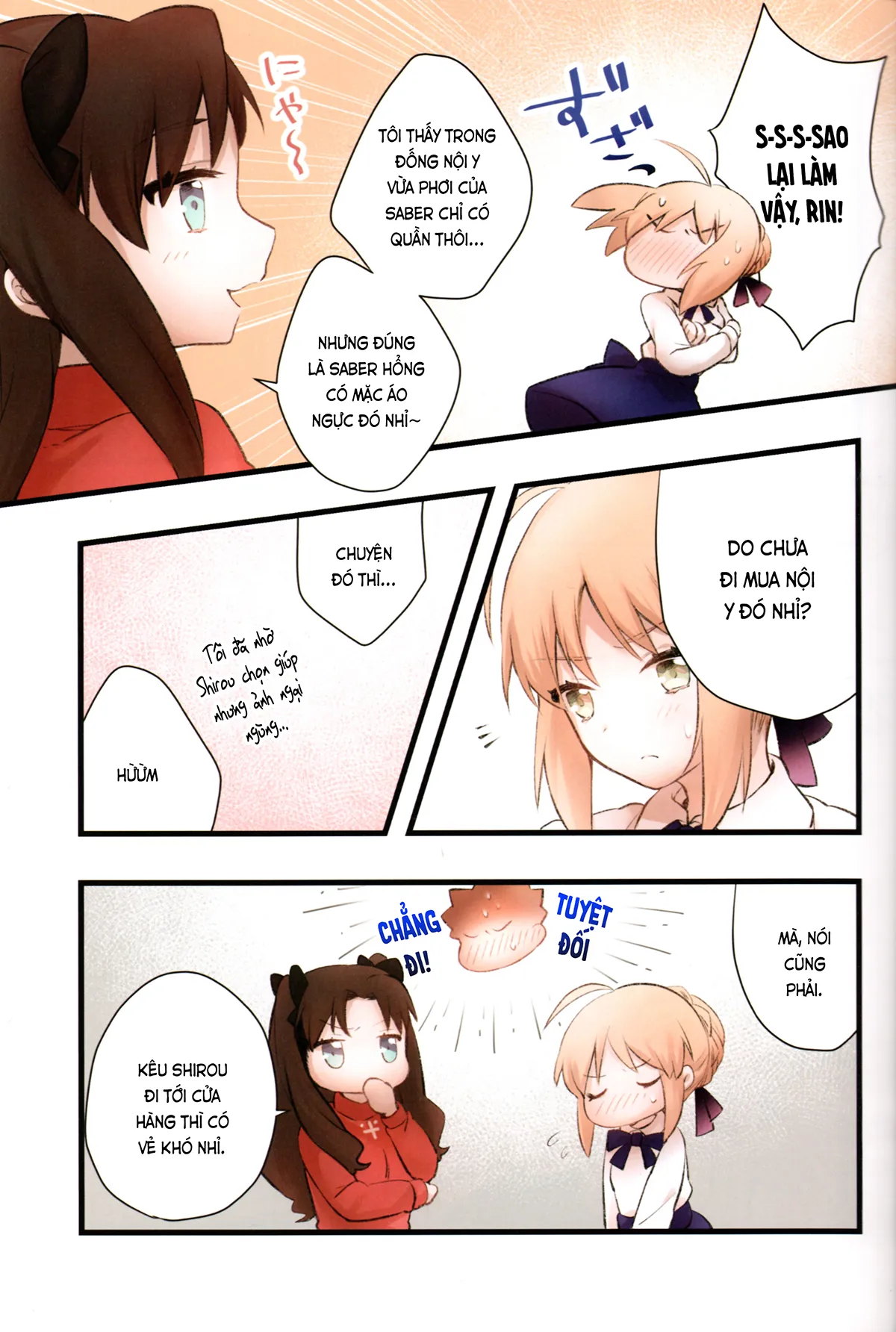HentaiVN.net - Ảnh 7 - Nội y kiểu đó còn quá sớm với tôi (Fate／stay night) [Souiu Shitagi wa Ore ni wa Hayai (Fate stay night); そういう下着は俺には早い (Fate／stay night)] - Chap 1