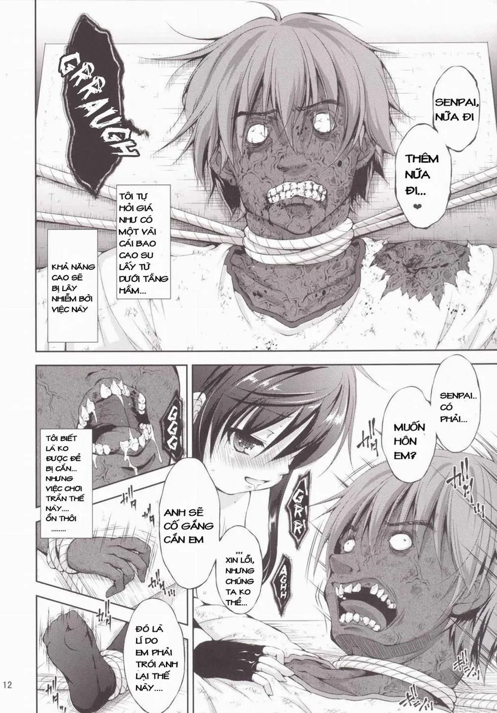 HentaiVN.net - Ảnh 11 - Chitsunai Kansen! (Gakkou Gurashi) - Chap 1