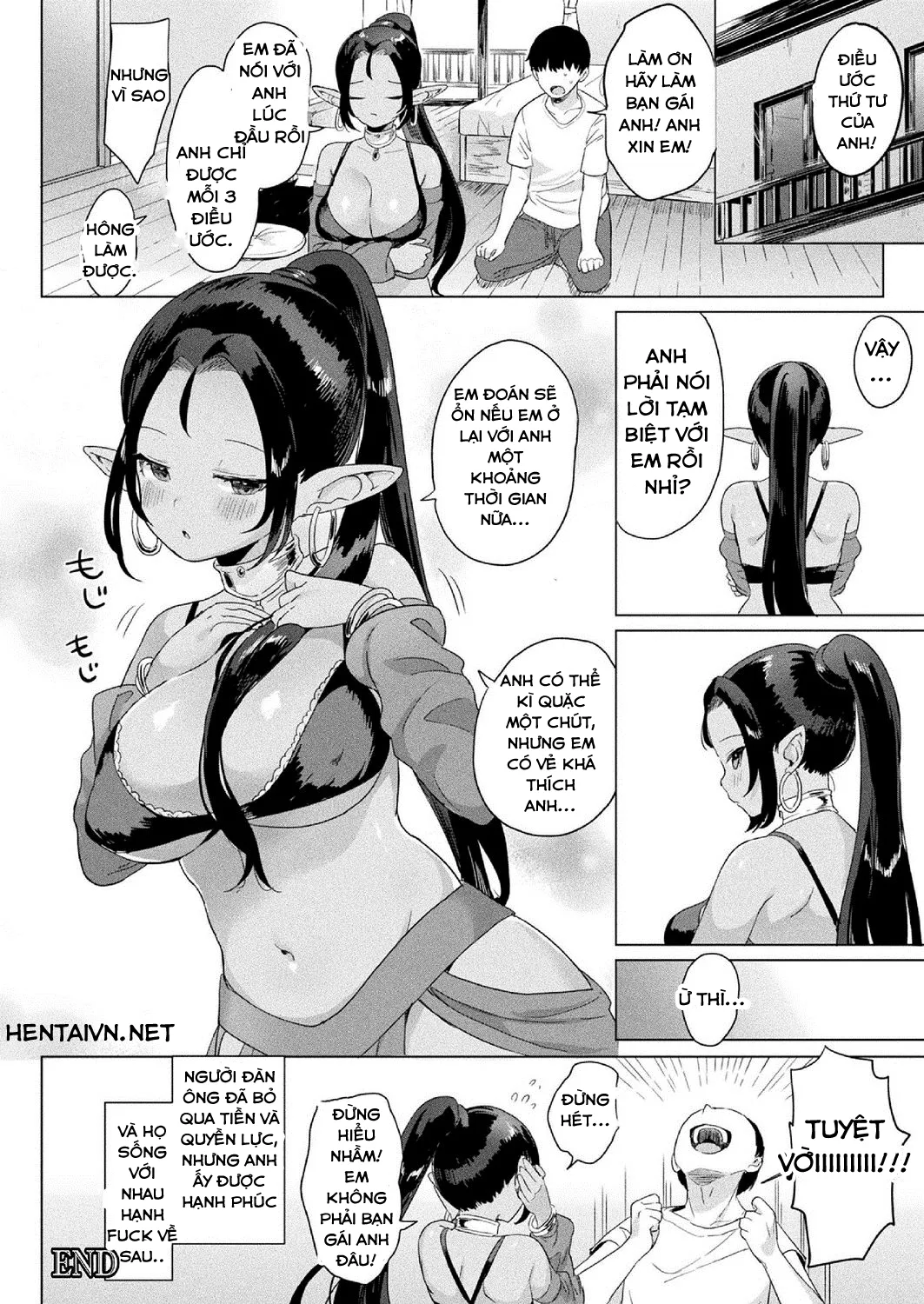 HentaiVN.net - Ảnh 22 - Anh trai tân may mắn và cô thần đèn [Doutei to Mahou no Lamp] - Chap 1