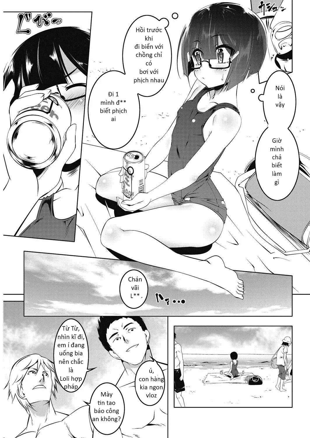 HentaiVN.net - Ảnh 4 - Petit Suku Tsuma-sama [Petit School-Swimsuit Wife Summer] - Chap 1