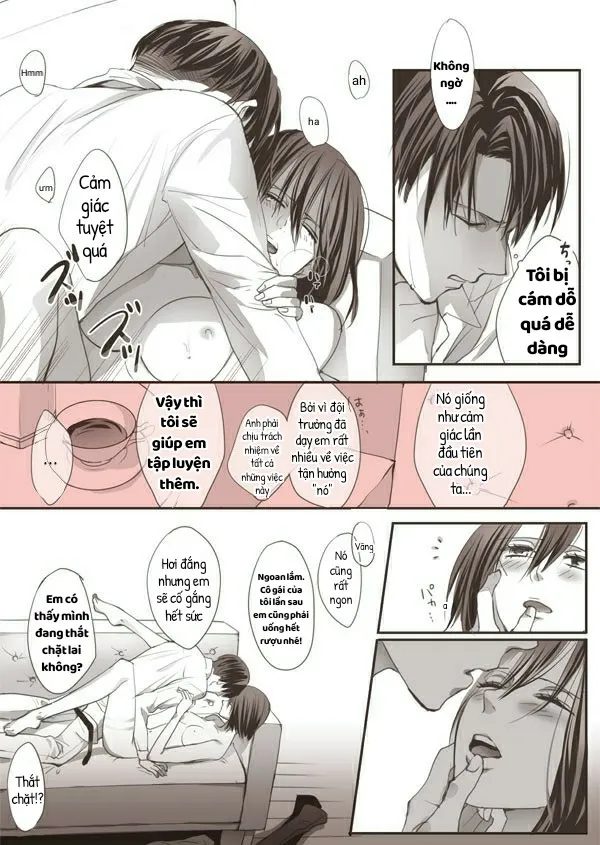 HentaiVN.net - Ảnh 23 - Sự ngọt ngào của đường [Levi và Mikasa với hàm lượng đường cao, 糖が高めな] - Chap 2