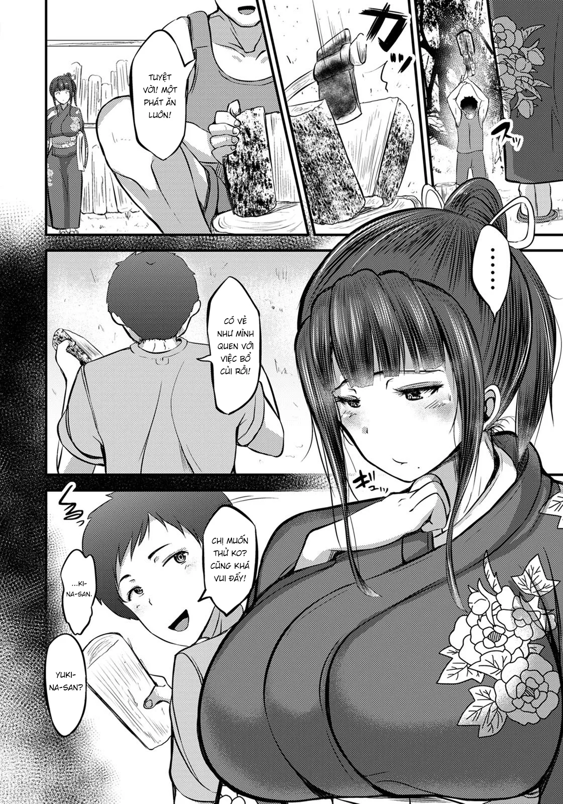 HentaiVN.net - Ảnh 3 - The Plump Hostess Widow [Mucchiri Okami Miboujin; むっちり女将未亡人] - Chap 1