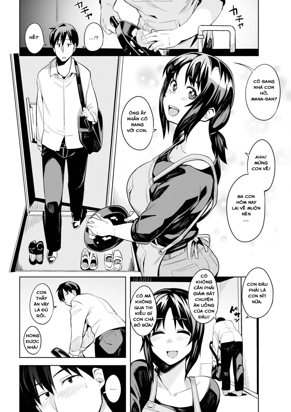 HentaiVN.net - Ảnh 3 - Cô Hàng Xóm Tốt Bụng! [Mana-san & I] - Chap 1