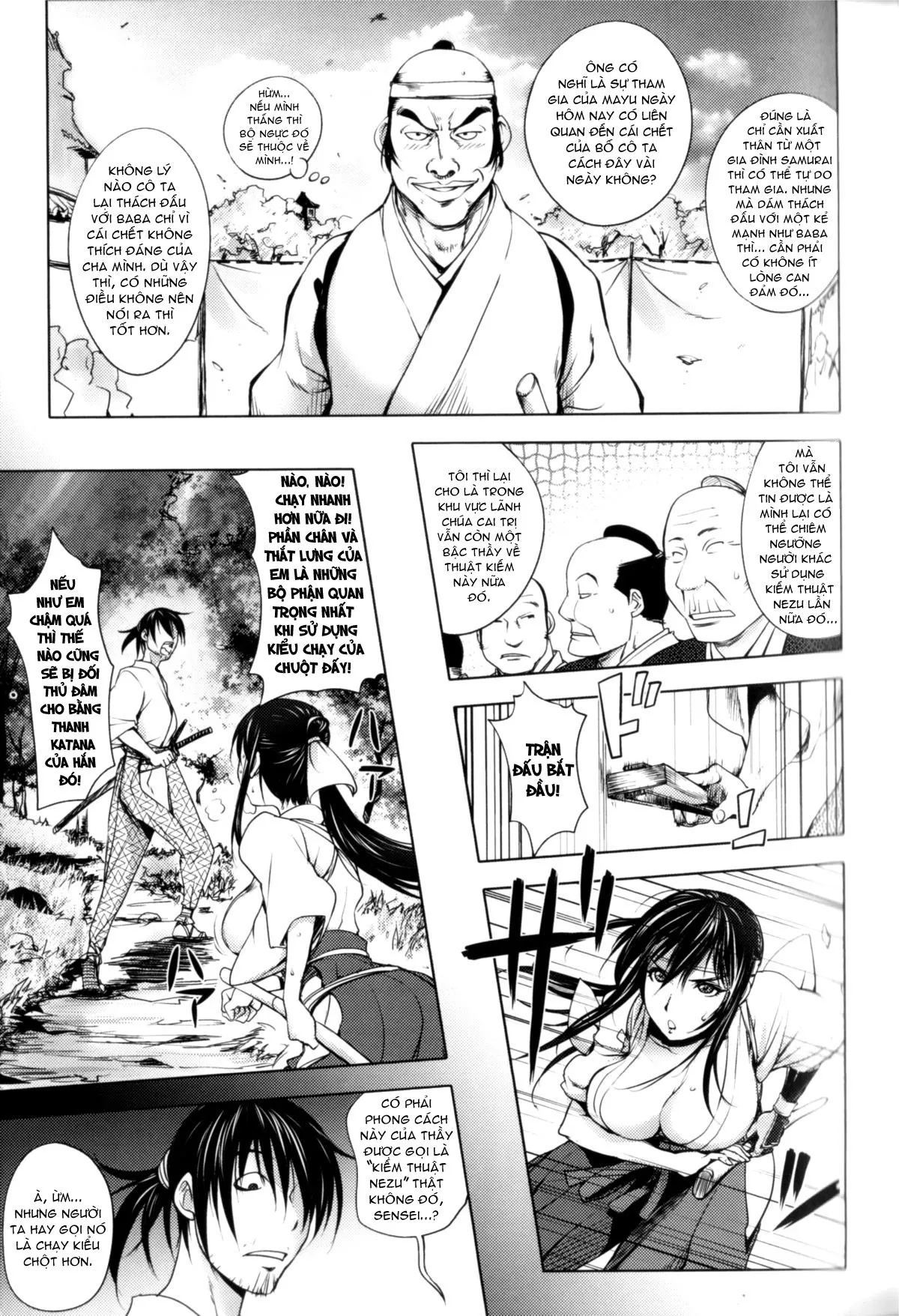 HentaiVN.net - Ảnh 4 - Bí Kỹ Kiếm Thuật: Cánh Đào Mãn Khai! [Secret Sword Techinque: Spilling Sakura] - Chap 1