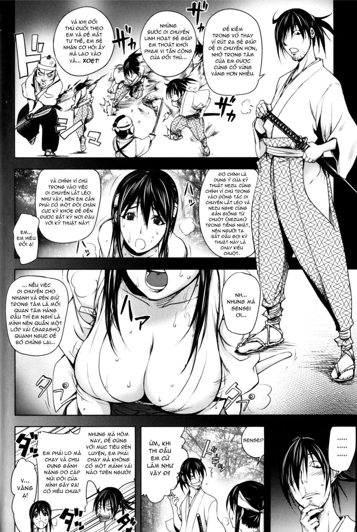 HentaiVN.net - Ảnh 5 - Bí Kỹ Kiếm Thuật: Cánh Đào Mãn Khai! [Secret Sword Techinque: Spilling Sakura] - Chap 1