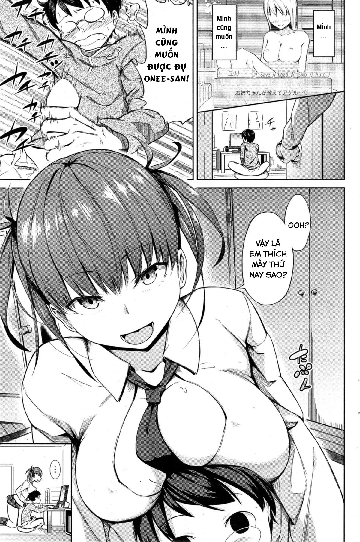 HentaiVN.net - Ảnh 5 - Chơi game với dam dang Onee-san [Kyouryoku Play no Susume] - Chap 1