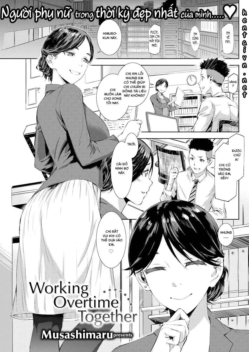 HentaiVN.net - Ảnh 4 - Sếp ơi, chị thơm lắm! [Working Overtime Together] - Chap 1