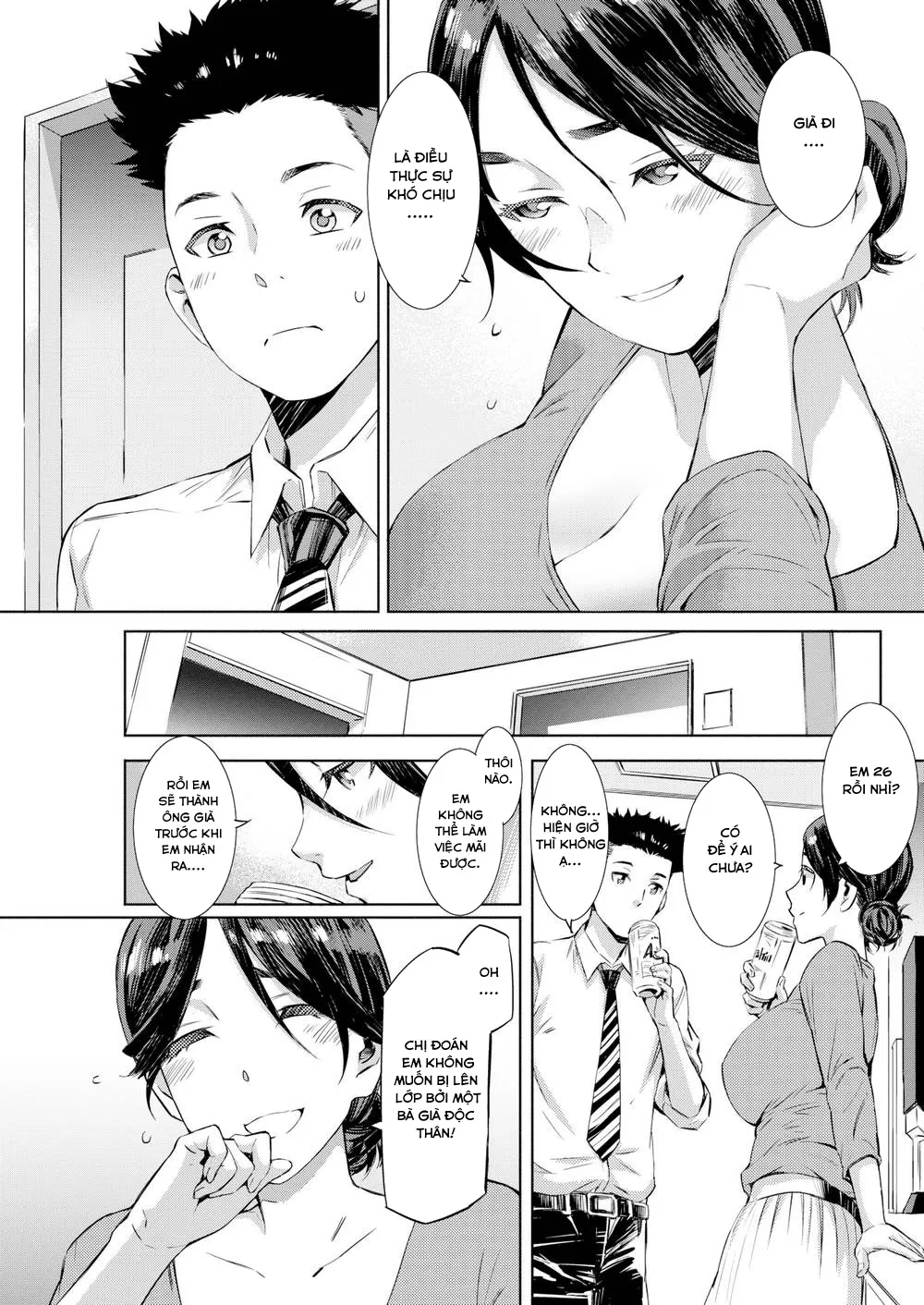 HentaiVN.net - Ảnh 8 - Sếp ơi, chị thơm lắm! [Working Overtime Together] - Chap 1