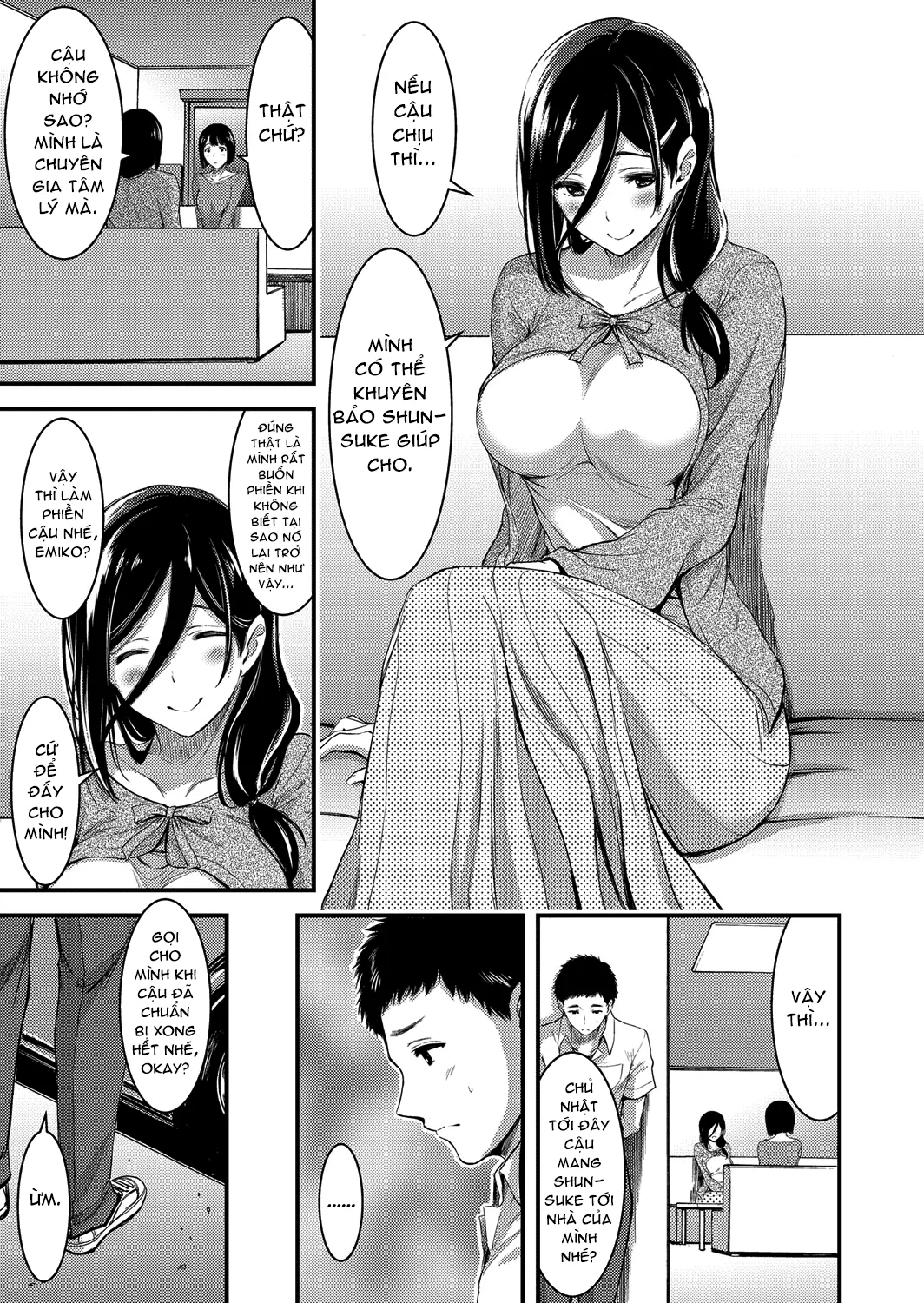 HentaiVN.net - Ảnh 4 - Nhà Tư Vấn Tâm Lý Thèm Thuồng Trai Tân [Doutei Tsumamigui Counselor ~Yuujin no Musuko ni Kindan Fudeoroshi~; The Counselor Who Eats Virgins for Breakfast ~Deflowering Her Friend's Son~] - Chap 1