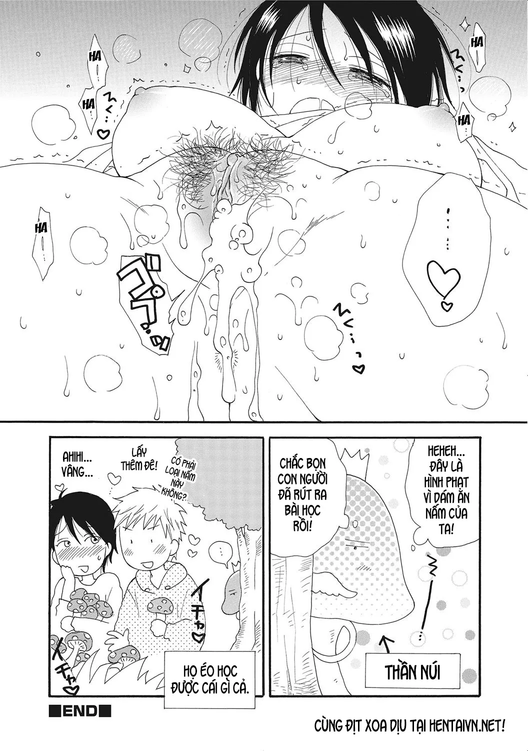HentaiVN.net - Ảnh 10 - Địt Xoa Dịu giữa rừng nấm [Kinoko no Kami-sama The Mushroom God (Nyotaika! Monogatari 2)] - Chap 1