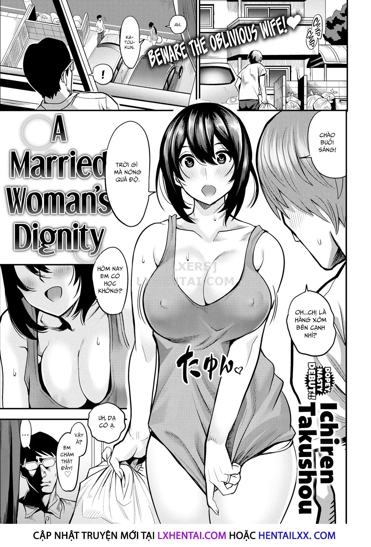 HentaiVN.net - Ảnh 3 - A Married Woman's Dignity [Comic Shitsurakuten 2018-08] - Chap 1
