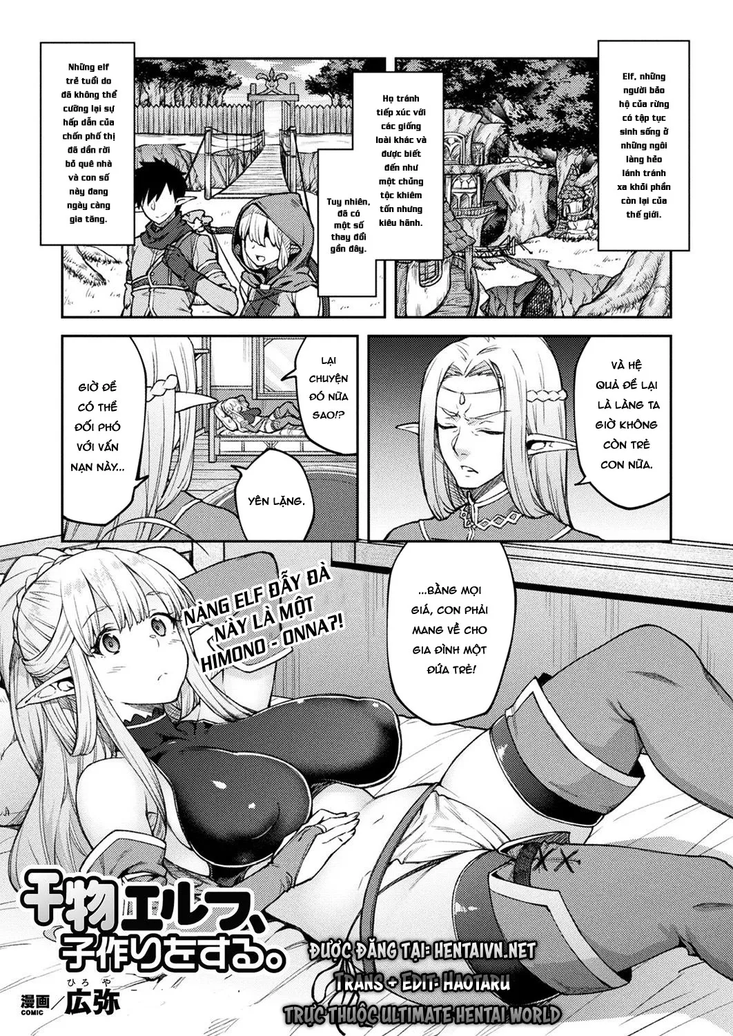 HentaiVN.net - Ảnh 2 - Himono Elf, Kozukuri o Suru - Chap 1
