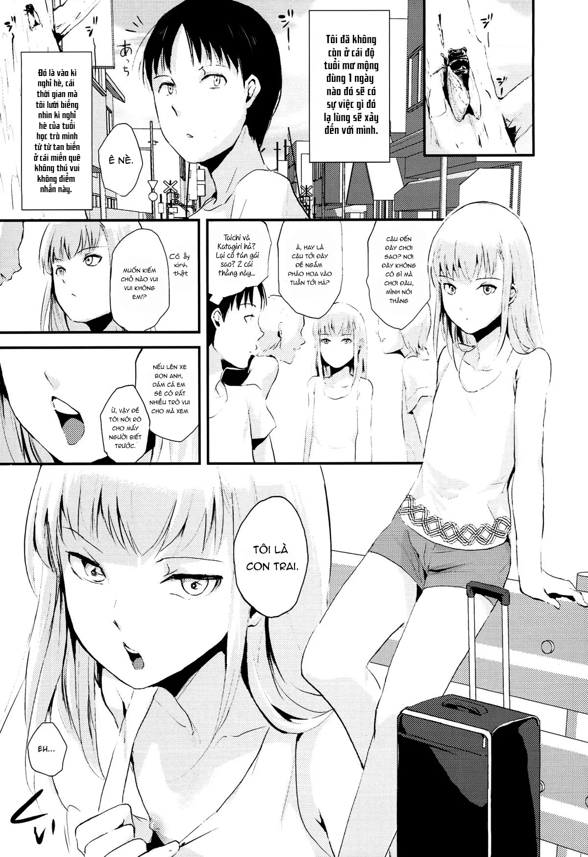 HentaiVN.net - Ảnh 5 - Natsu no Takenawa [Kì nghỉ hè cuối cùng] - Chap 1