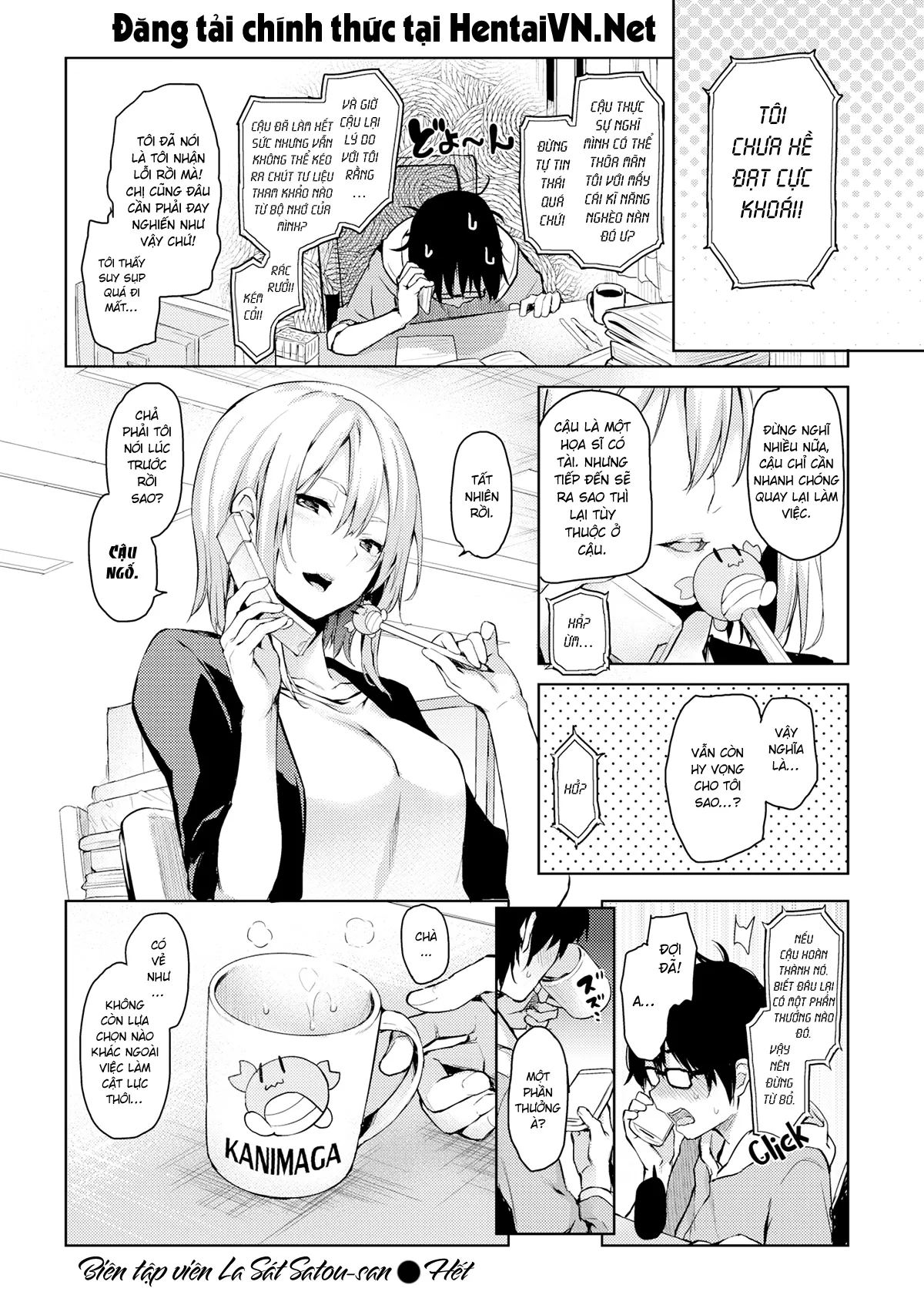 HentaiVN.net - Ảnh 17 - Biên Tập Viên La Sát Satou-san [Rakshasi Editor Satou-san] - Chap 1
