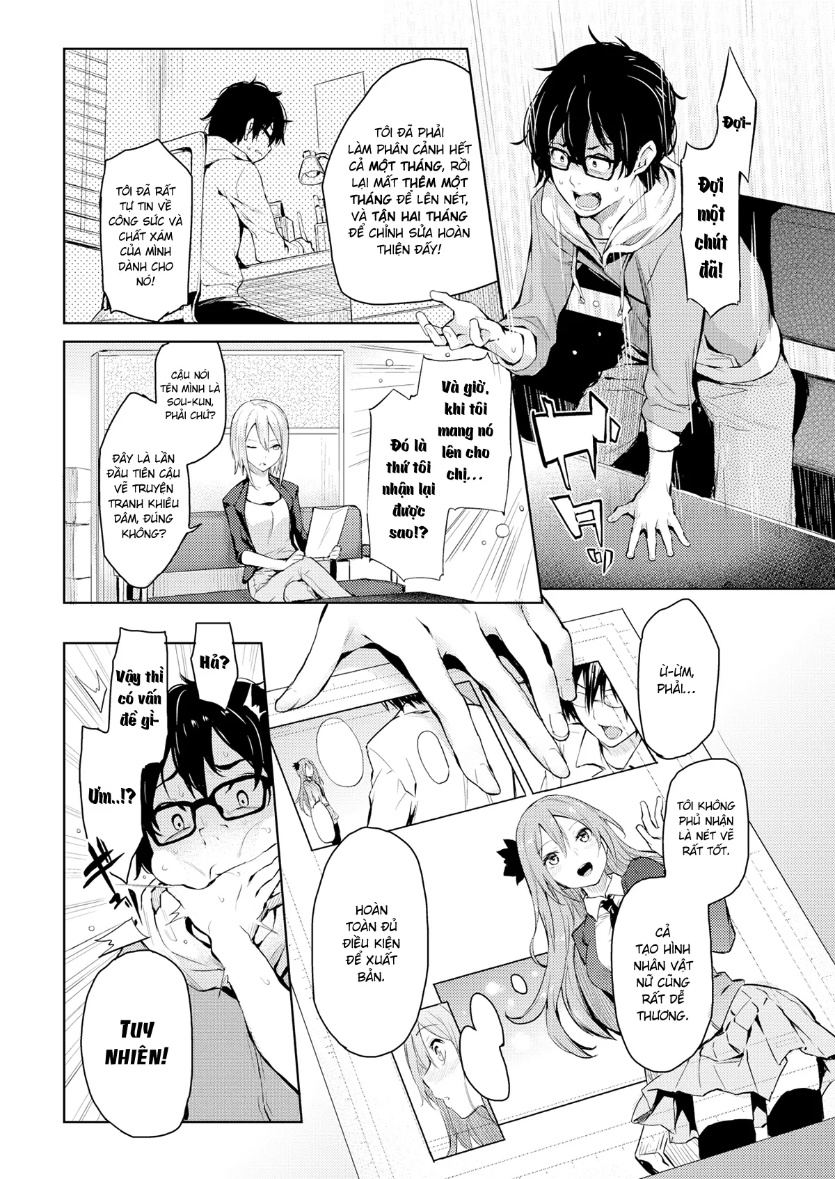HentaiVN.net - Ảnh 3 - Biên Tập Viên La Sát Satou-san [Rakshasi Editor Satou-san] - Chap 1