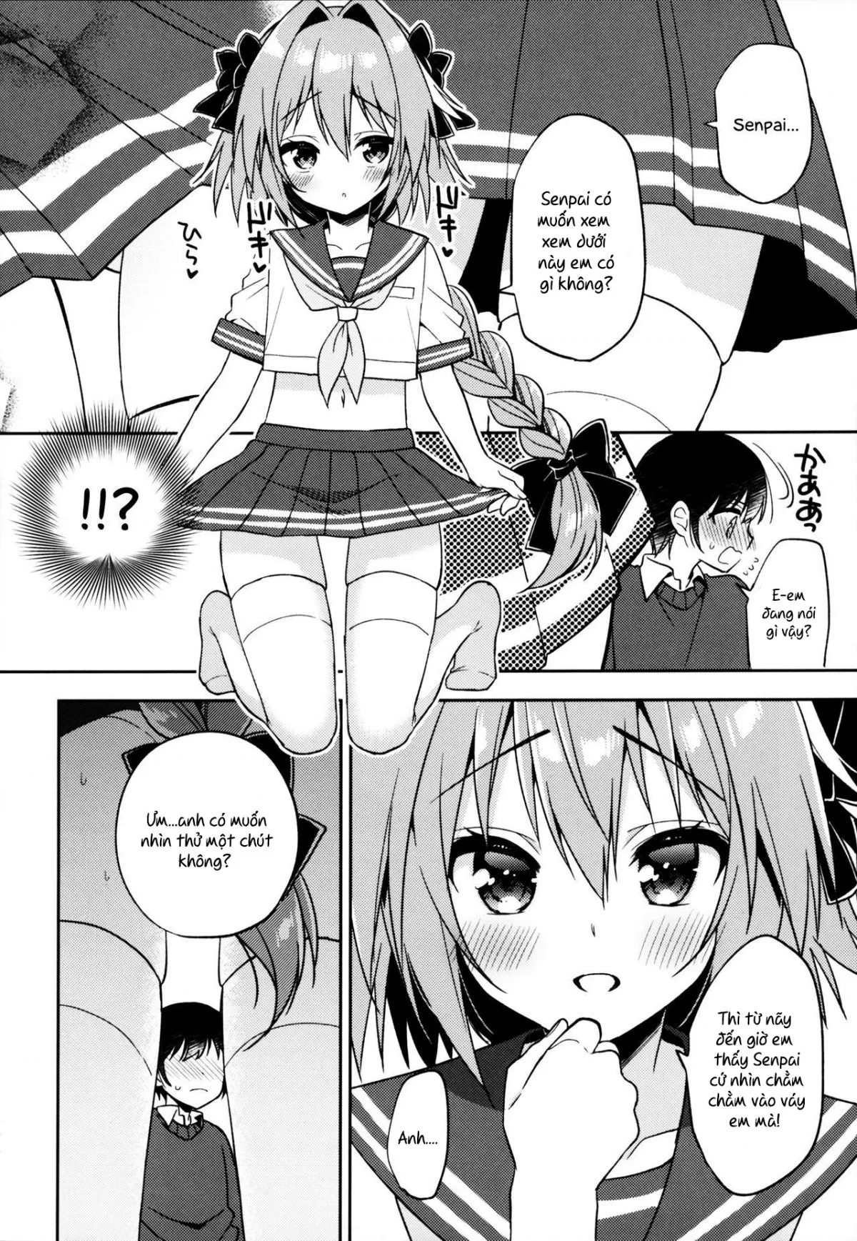 HentaiVN.net - Ảnh 12 - Astolfo Cos no Kouhai ni Kokuhaku Sarete Sex Shita Hanashi (Fate/Grand Order) - Chap 1