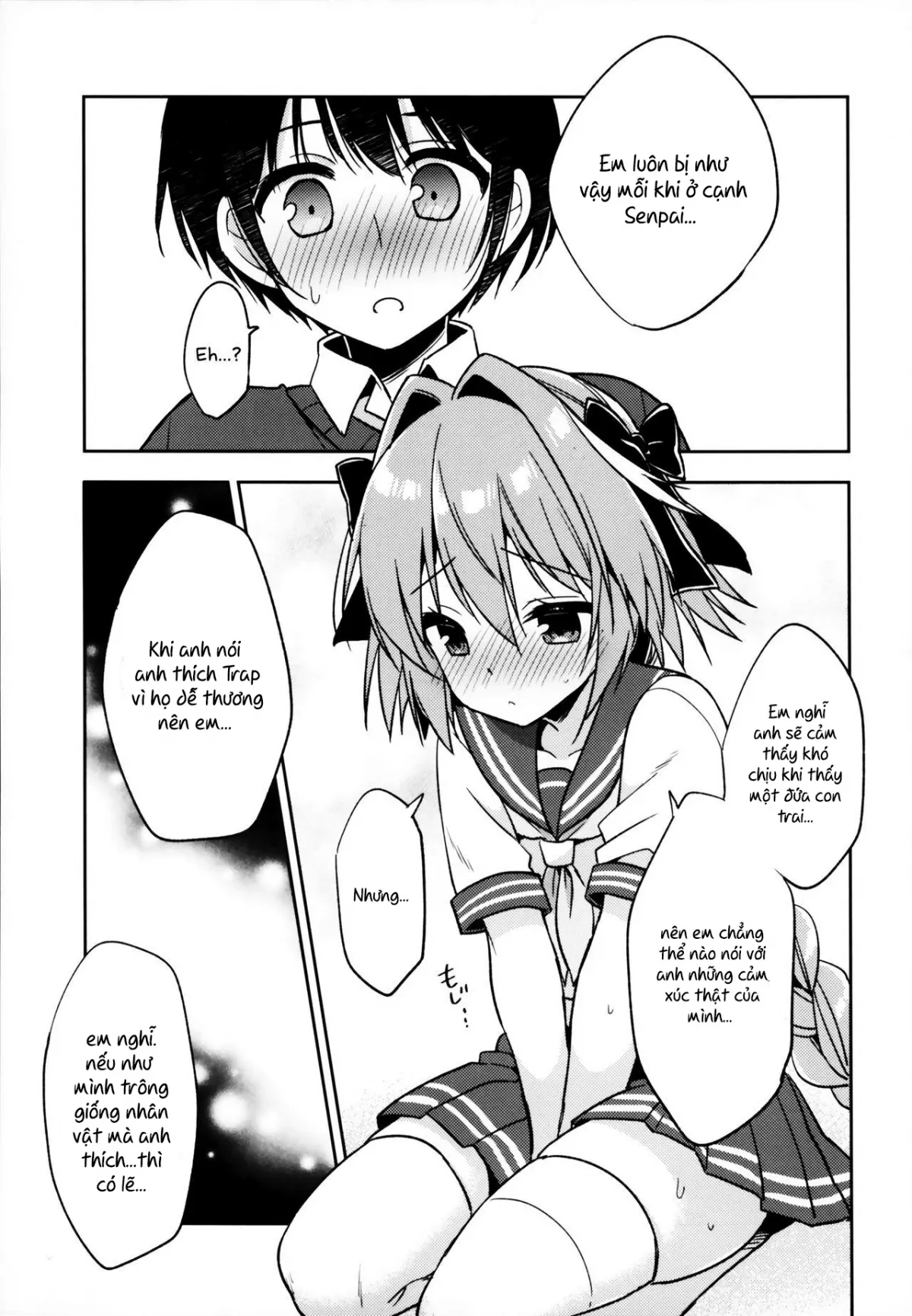 HentaiVN.net - Ảnh 15 - Astolfo Cos no Kouhai ni Kokuhaku Sarete Sex Shita Hanashi (Fate/Grand Order) - Chap 1