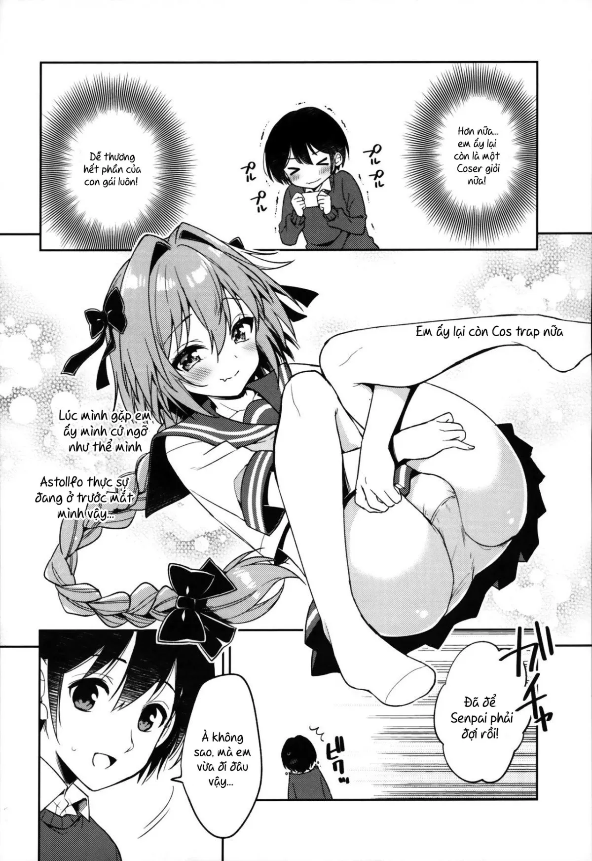 HentaiVN.net - Ảnh 8 - Astolfo Cos no Kouhai ni Kokuhaku Sarete Sex Shita Hanashi (Fate/Grand Order) - Chap 1