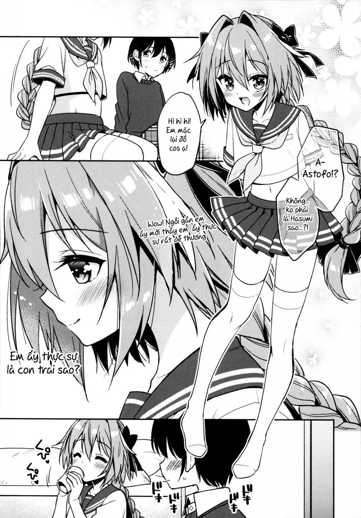 HentaiVN.net - Ảnh 9 - Astolfo Cos no Kouhai ni Kokuhaku Sarete Sex Shita Hanashi (Fate/Grand Order) - Chap 1