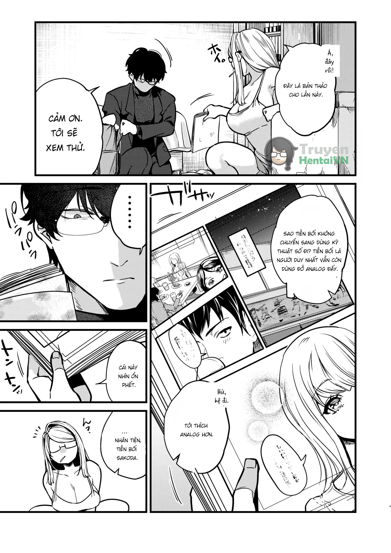 HentaiVN.net - Ảnh 5 - Ero Mangaka-san to Henshu-kun - Chap 1