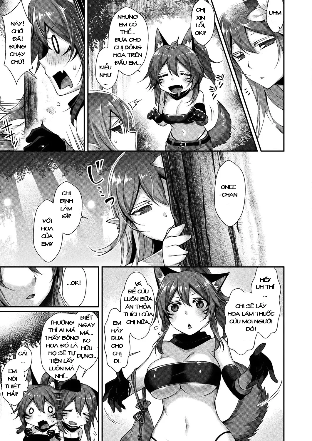 HentaiVN.net - Ảnh 4 - Chị thợ săn may mắn và bé hoa dâm đãng [Elma to Maboroshi no Hana | Elma and the Phantom Flower] - Chap 1